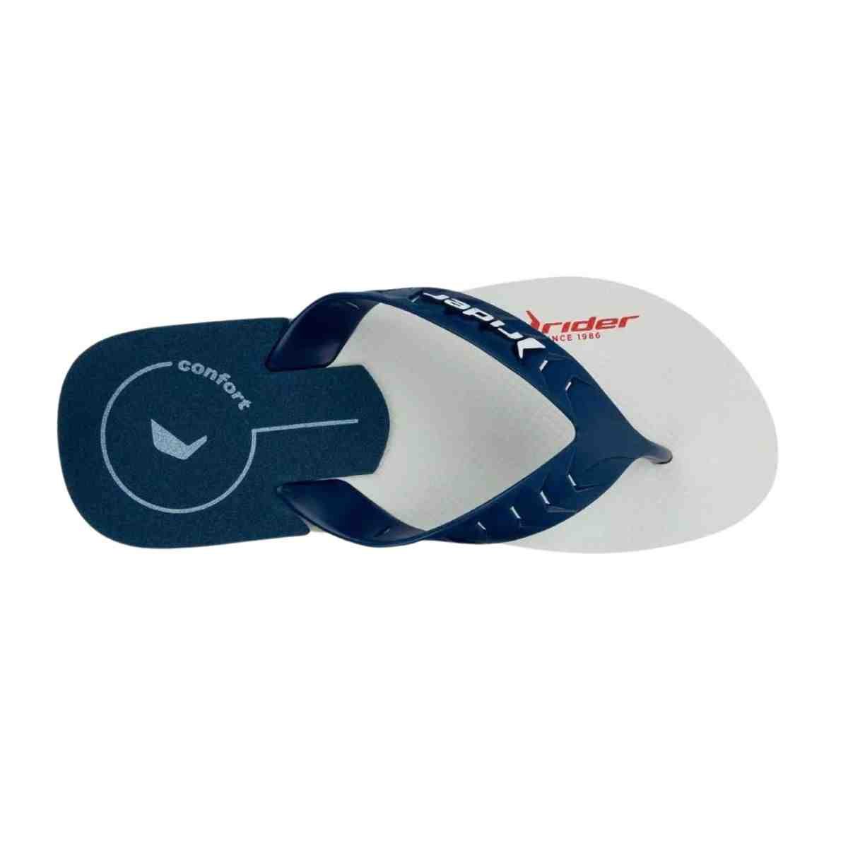 Chinelo Masculino Dedo Rider Street Duo Sport Branco E Azul Branco/Azul 5