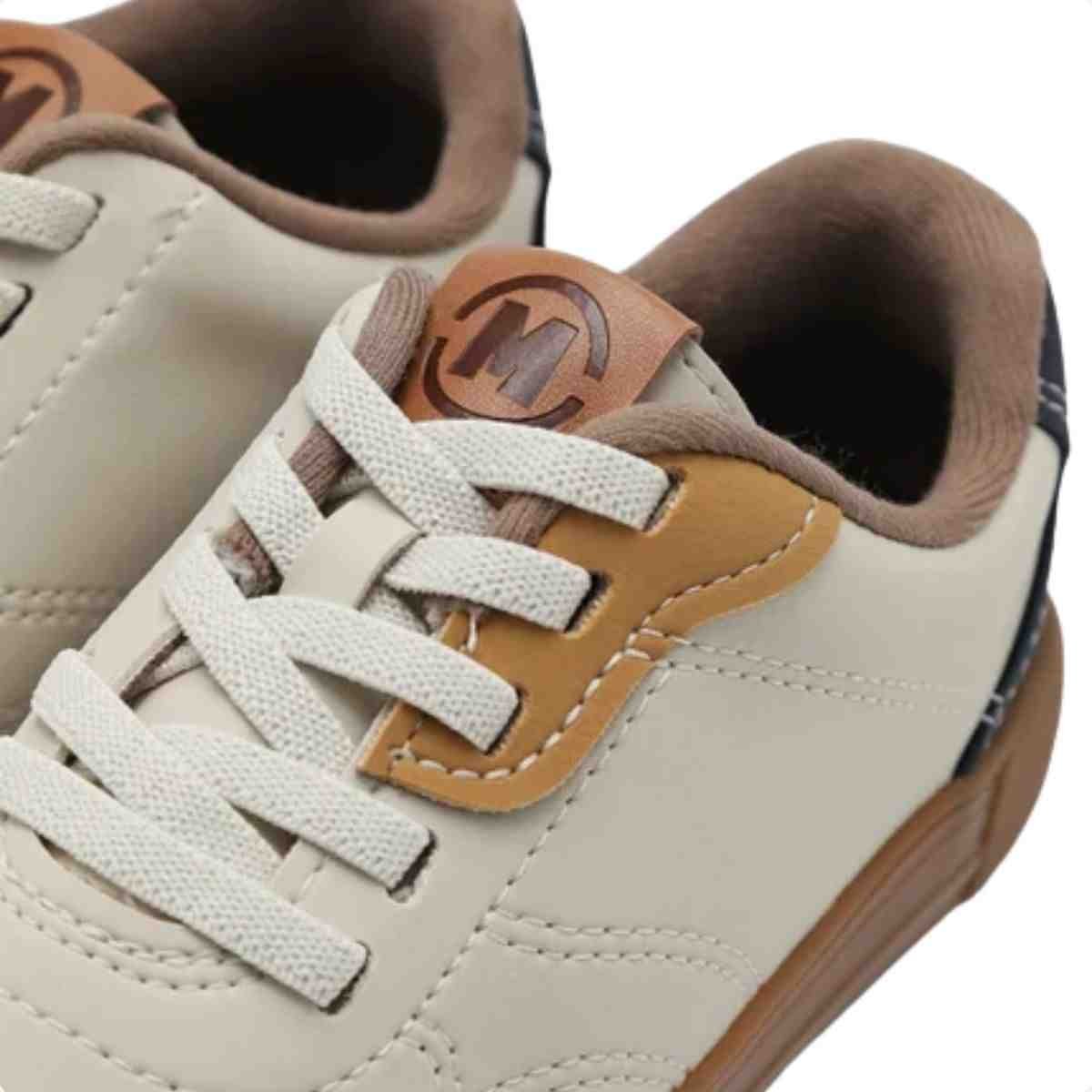 Tenis Casual Infantil Molekinho Bege Bege/Azul Marinho 3