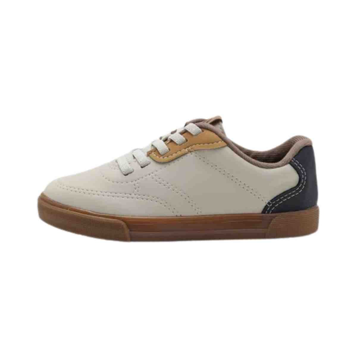 Tenis Casual Infantil Molekinho Bege Bege/Azul Marinho 4