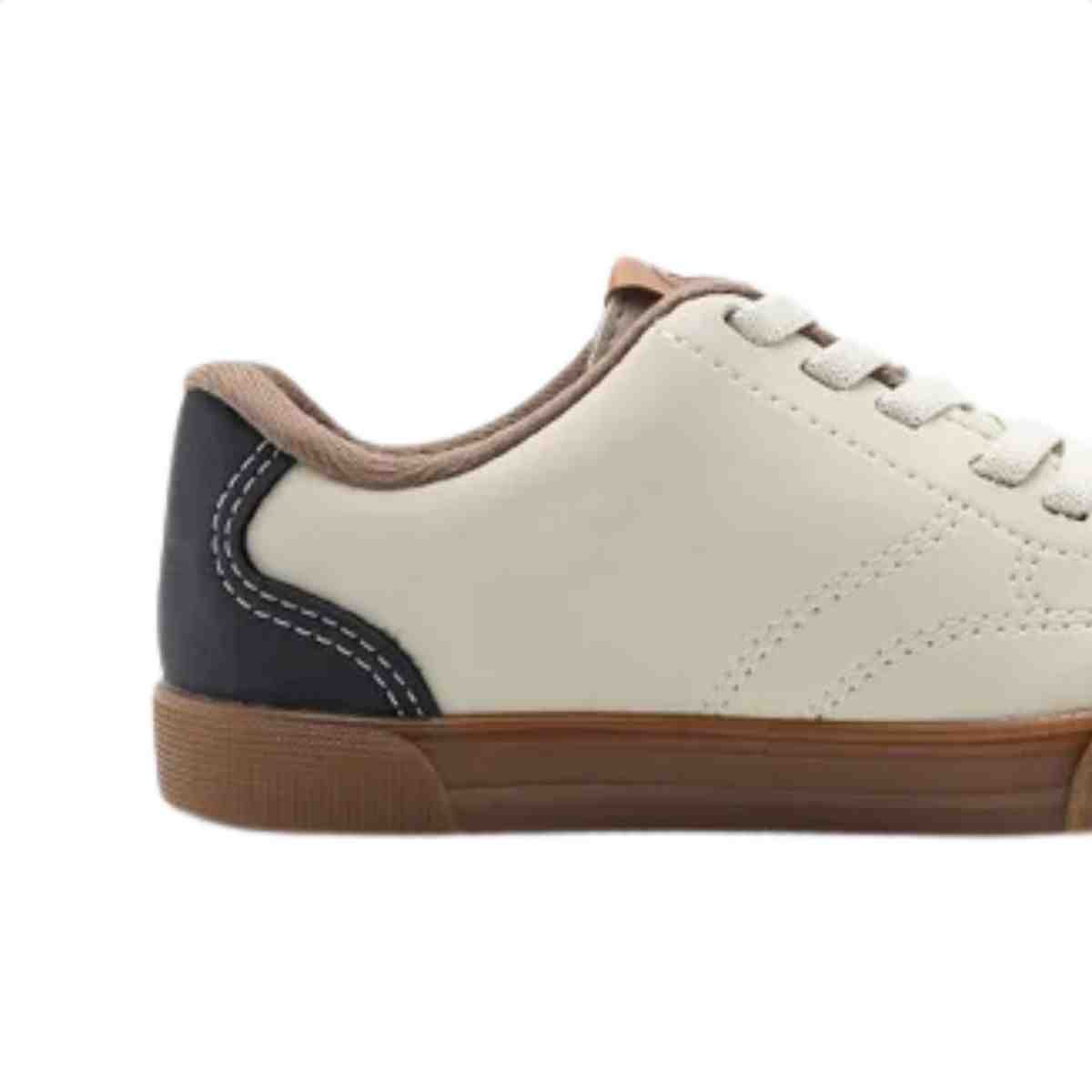 Tenis Casual Infantil Molekinho Bege Bege/Azul Marinho 6