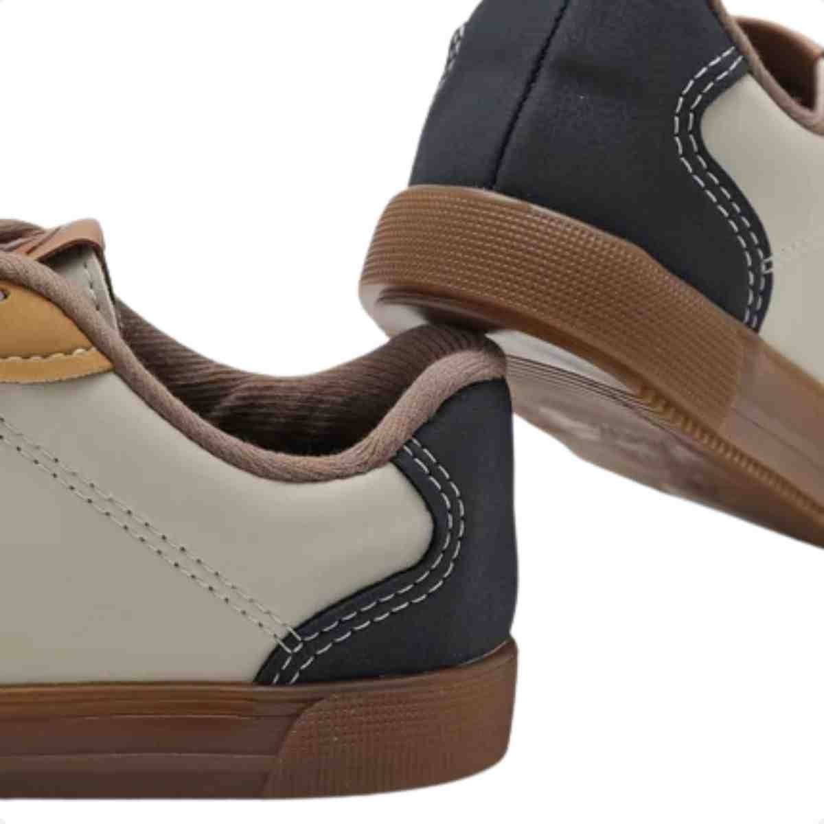 Tenis Casual Infantil Molekinho Bege Bege/Azul Marinho 7