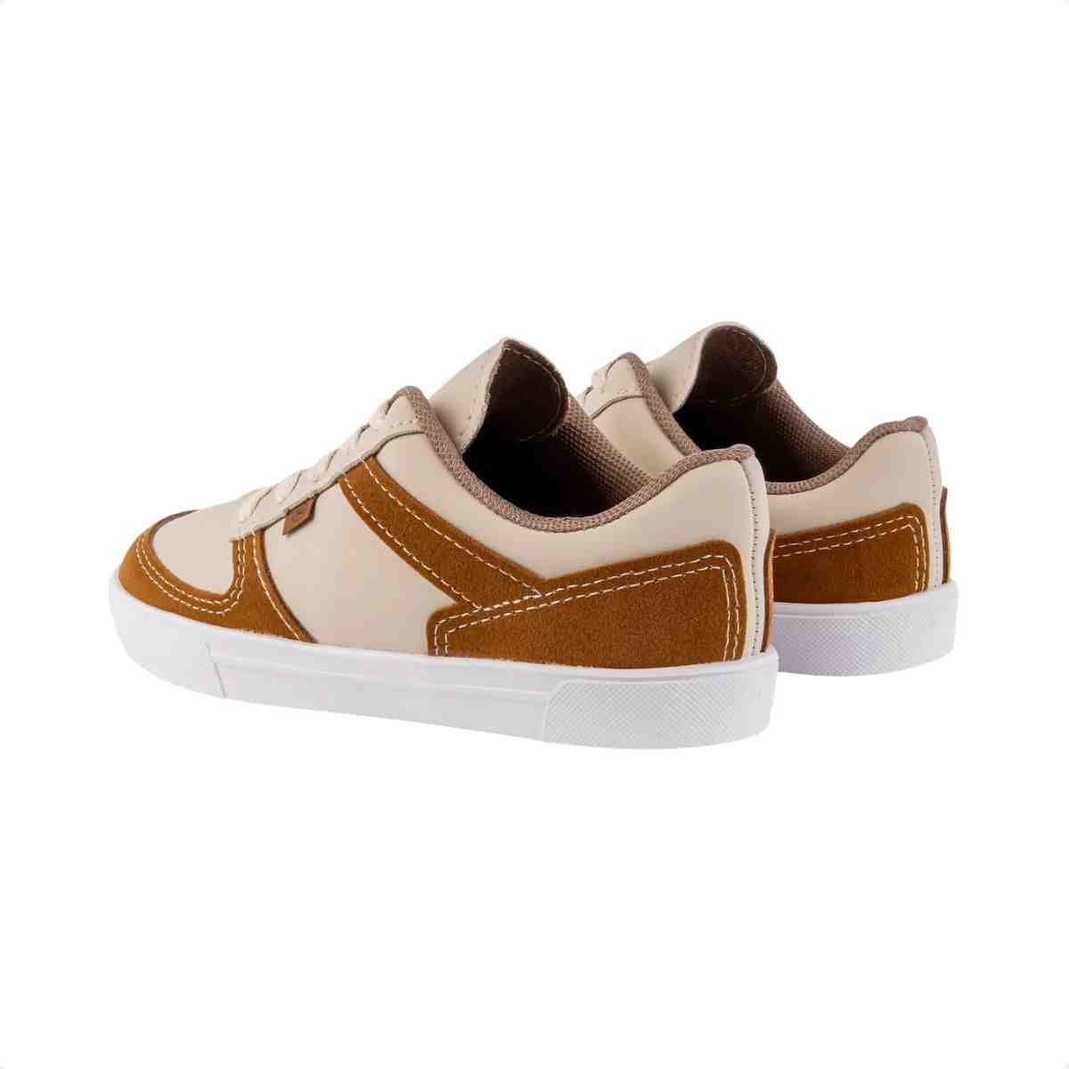 Tenis Casual Infantil Molekinho Branco Branco/Caramelo 3