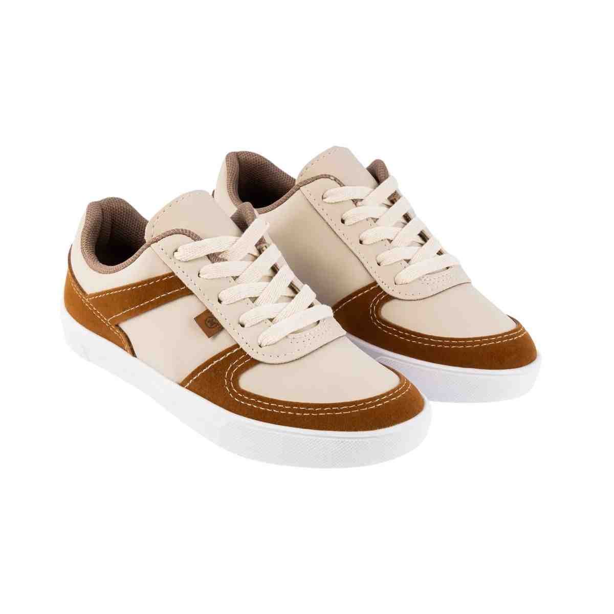 Tenis Casual Infantil Molekinho Branco Branco/Caramelo 4