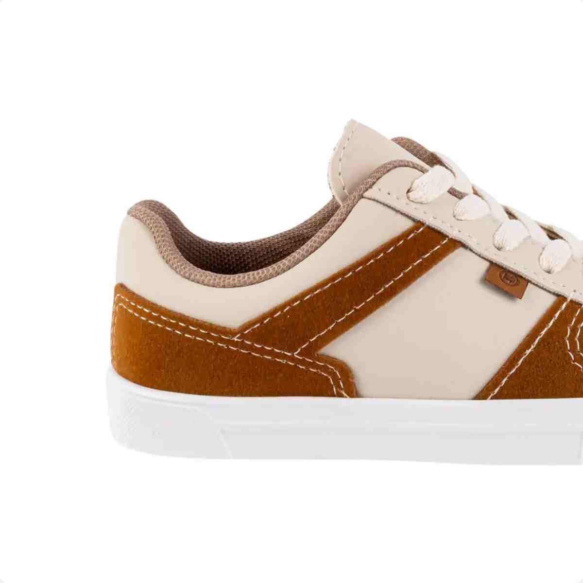 Tenis Casual Infantil Molekinho Branco Branco/Caramelo 7
