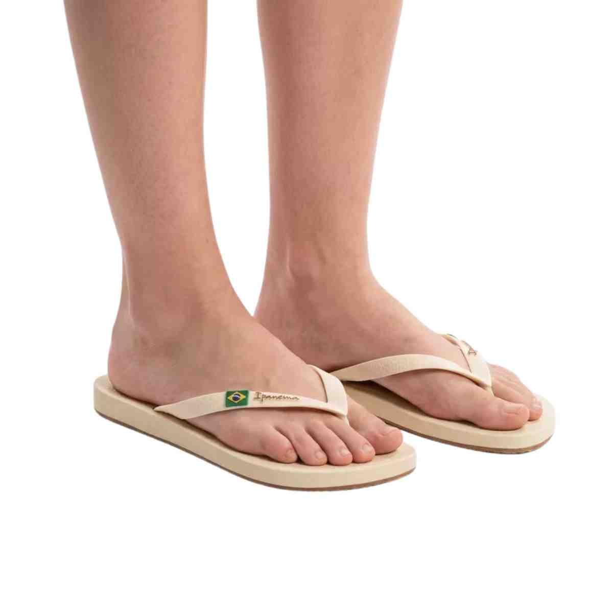 Chinelo Feminino Dedo Ipanema Anatomica Brasil Bege Bege 5