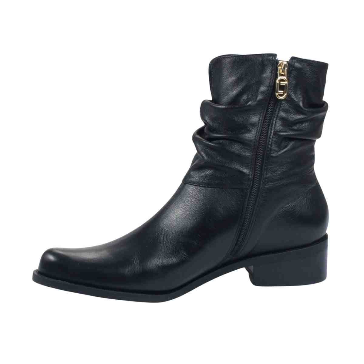 Bota Feminina Cano Baixo Luz Da Lua Saara Preta Preto 4