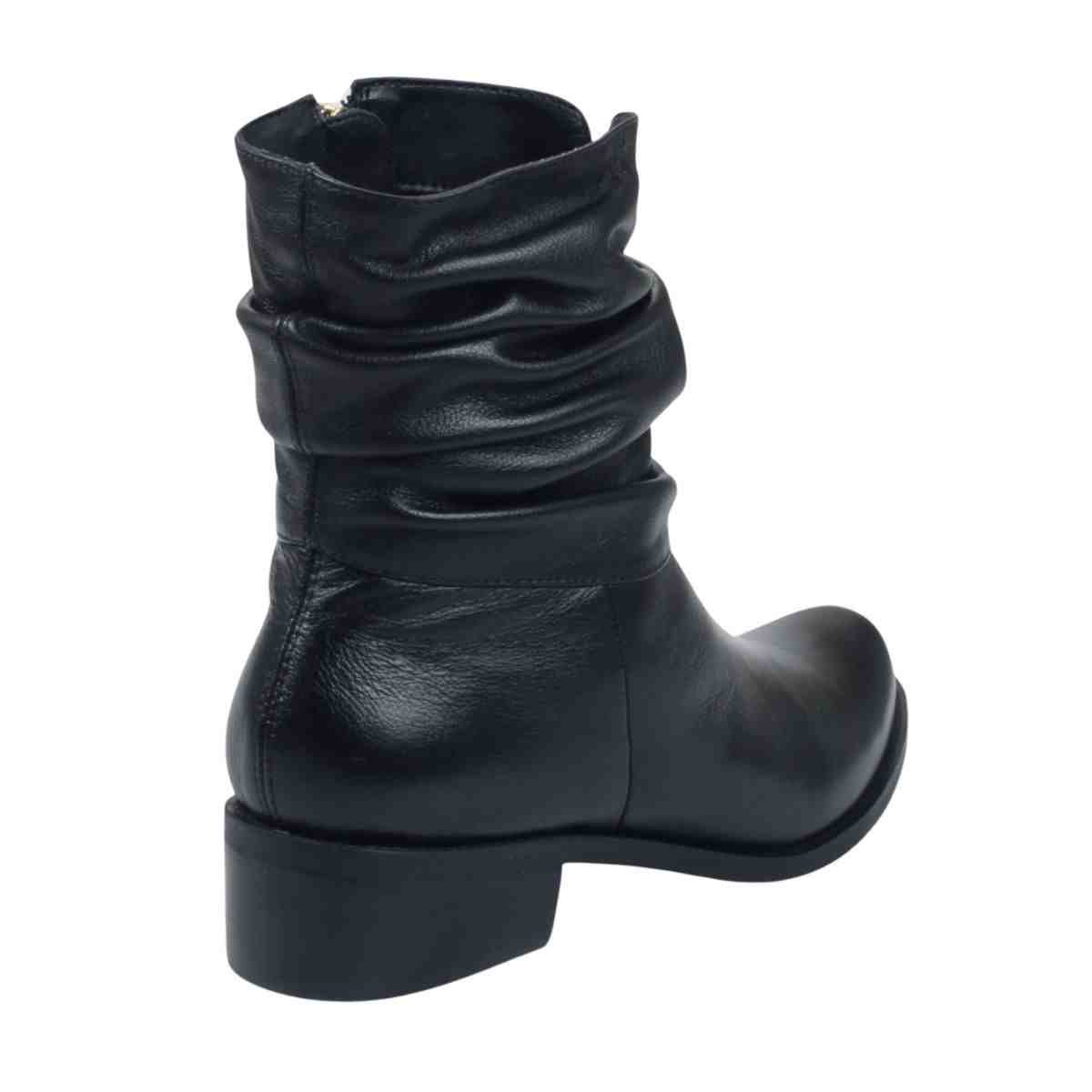 Bota Feminina Cano Baixo Luz Da Lua Saara Preta Preto 5