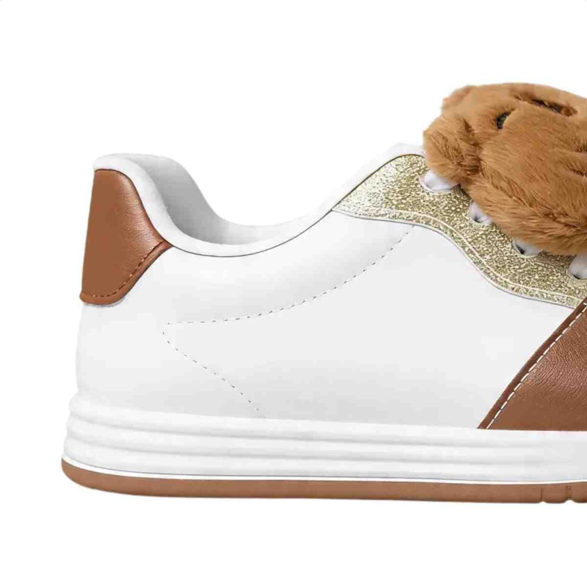 Tenis Casual Infantil Molekinha Branco Branco/Marrom 6