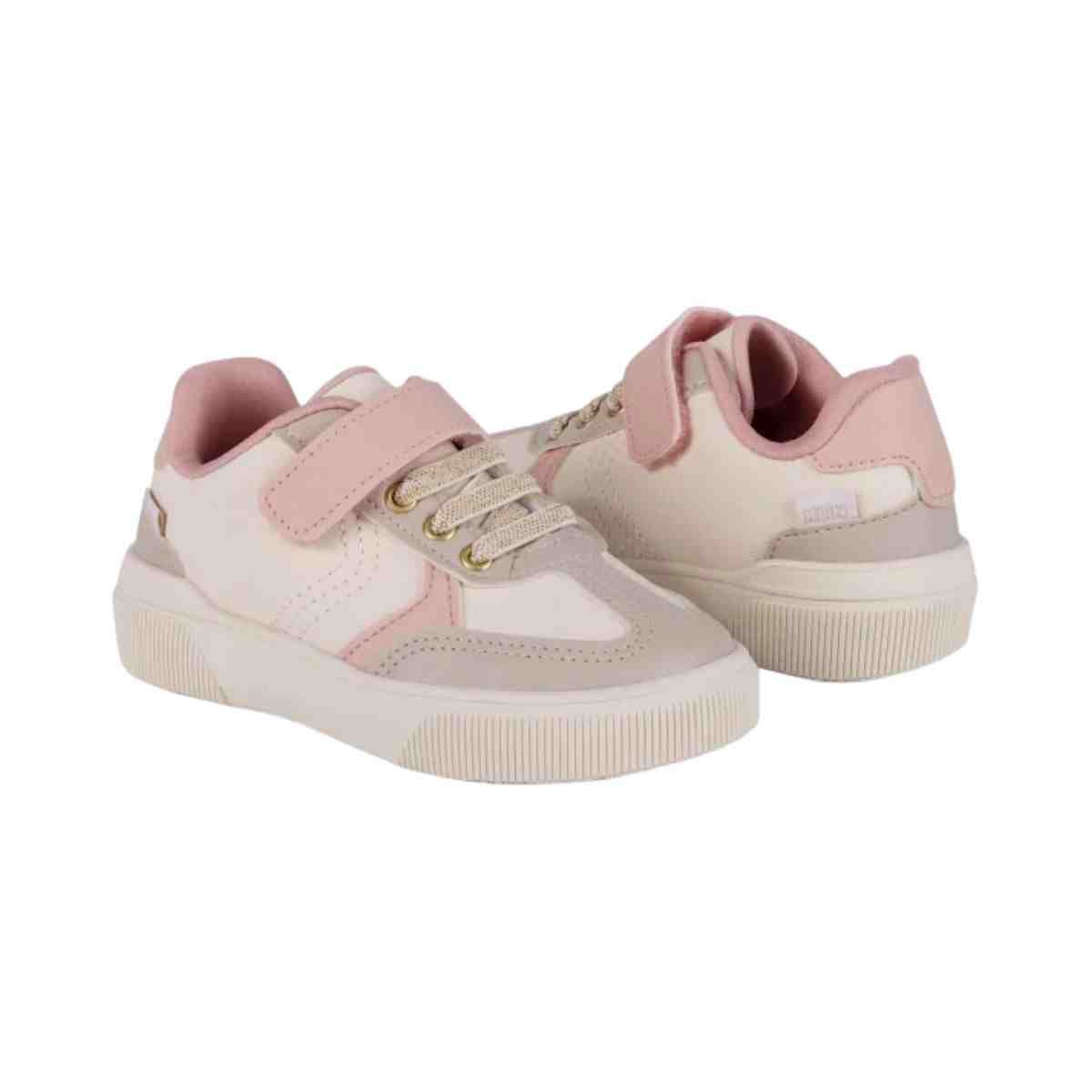 Tenis Casual Infantil Klin Branco Branco/Rosa 4