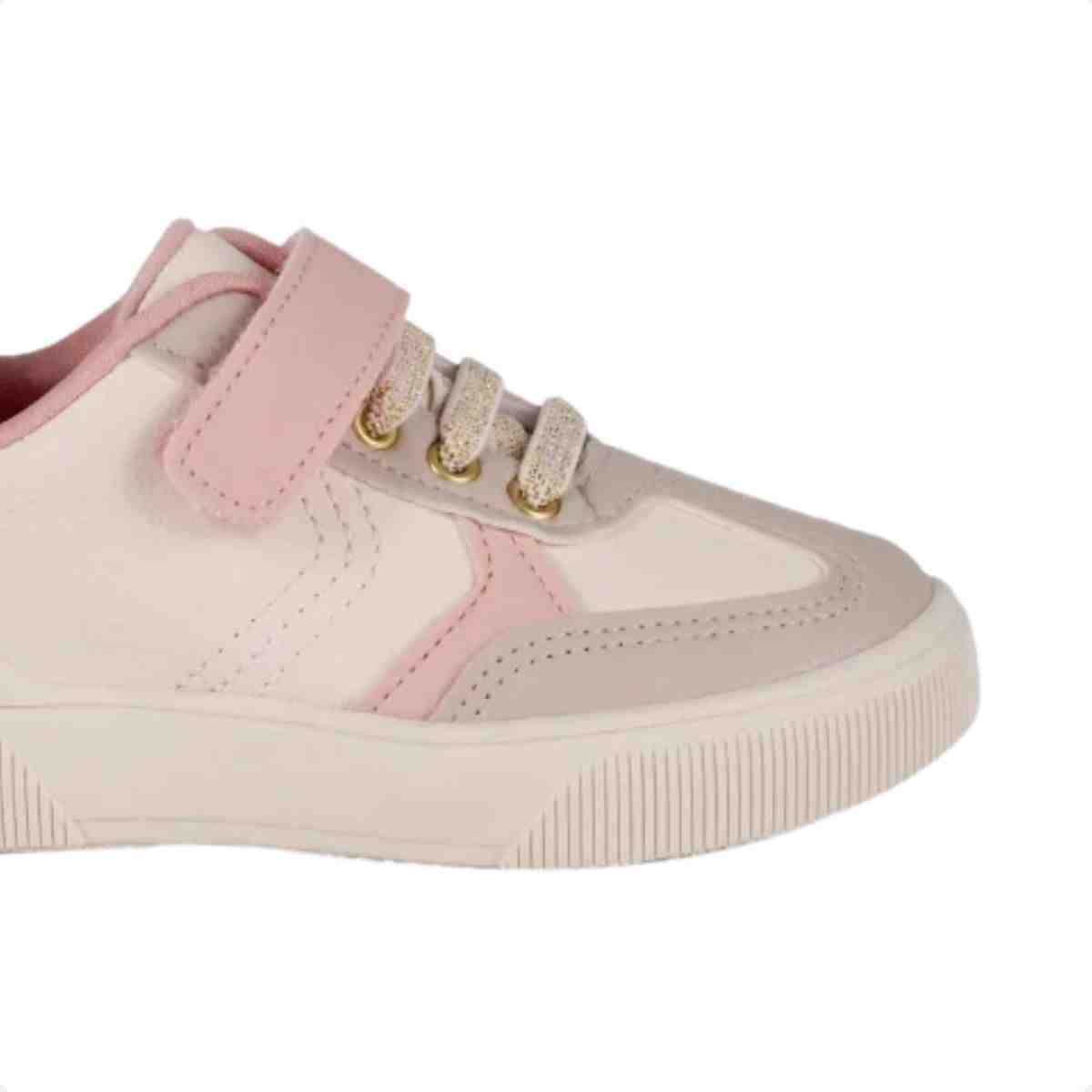 Tenis Casual Infantil Klin Branco Branco/Rosa 7