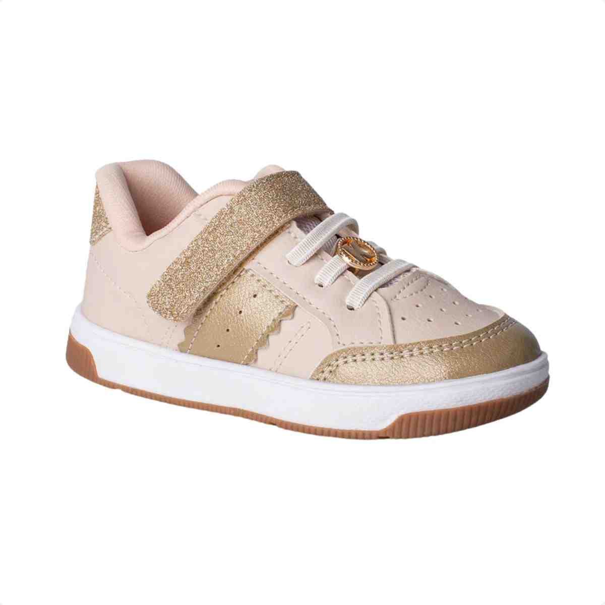 Tenis Casual Infantil Kidy Marfim Dourado Marfim/Dourado 3