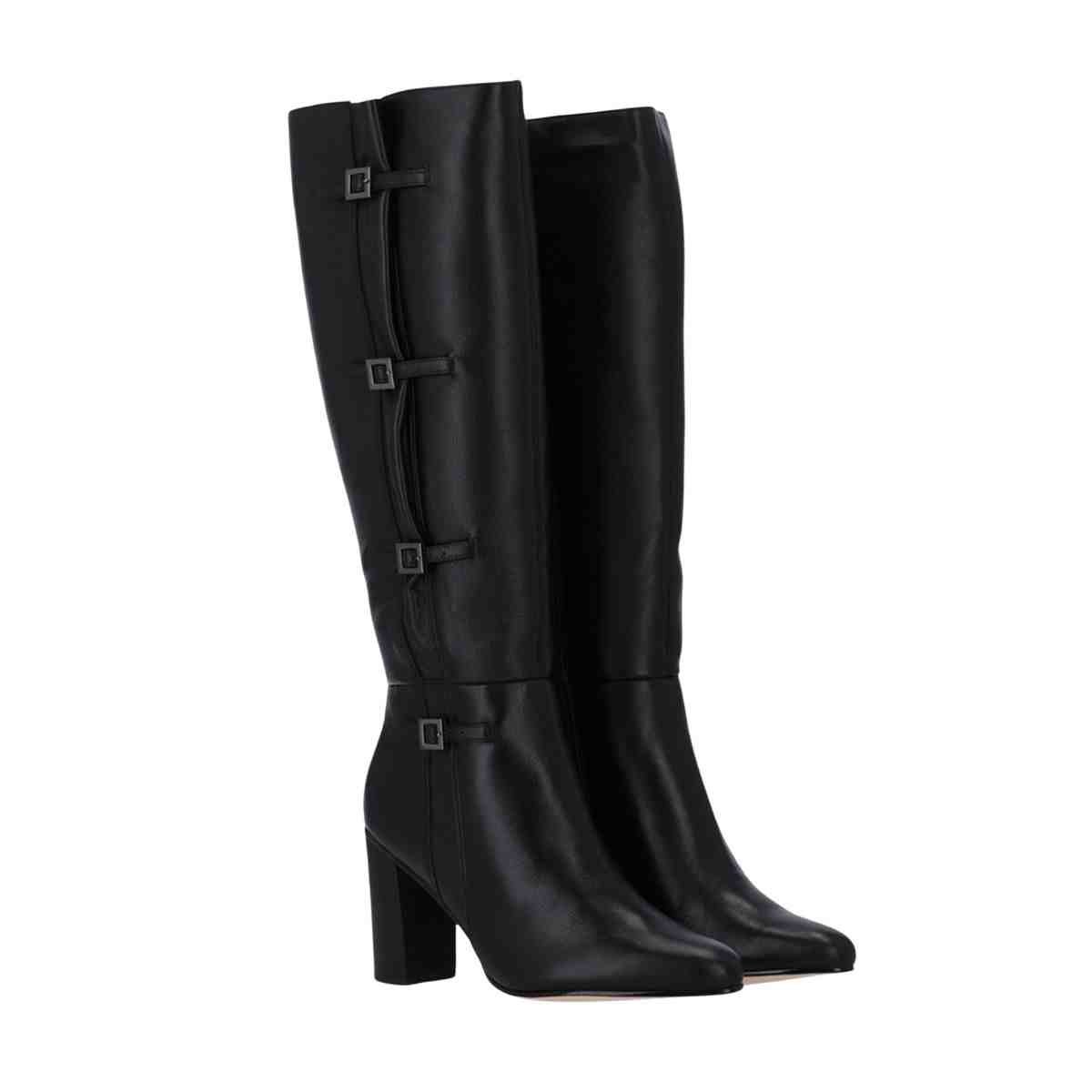 Bota Feminina Cano Alto Luz Da Lua Saara Preta Preto 2