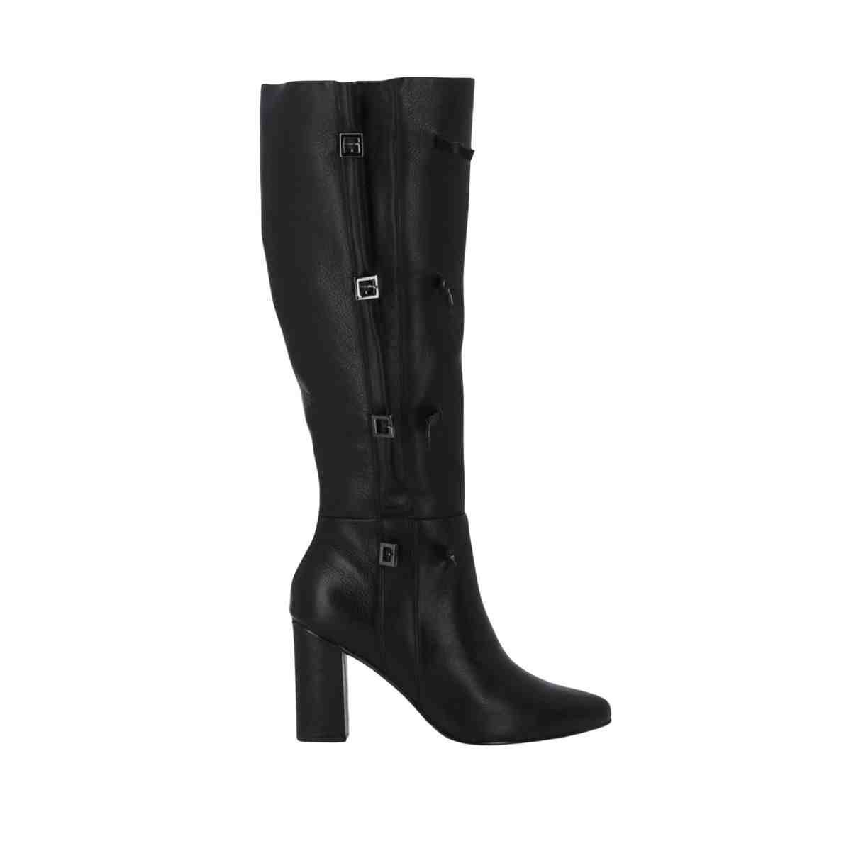 Bota Feminina Cano Alto Luz Da Lua Saara Preta Preto 5