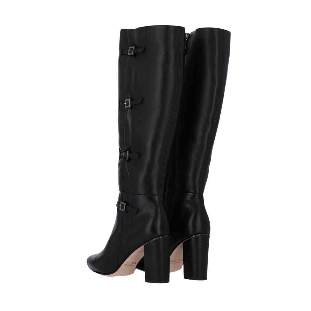 Bota Feminina Cano Alto Luz Da Lua Saara Preta Preto 6