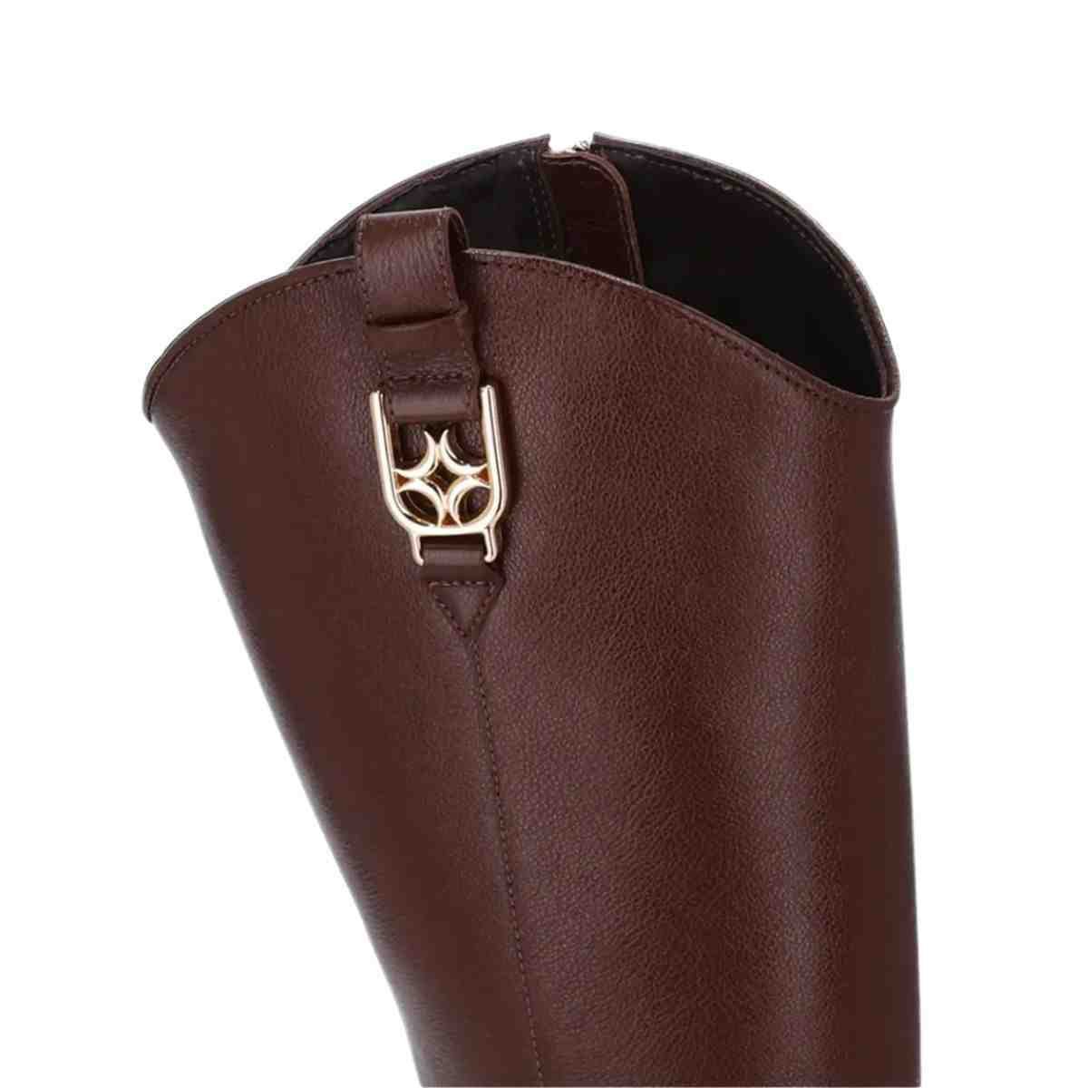 Bota Feminina Cano Alto Luz Da Lua Atacama Trufa Marrom 3