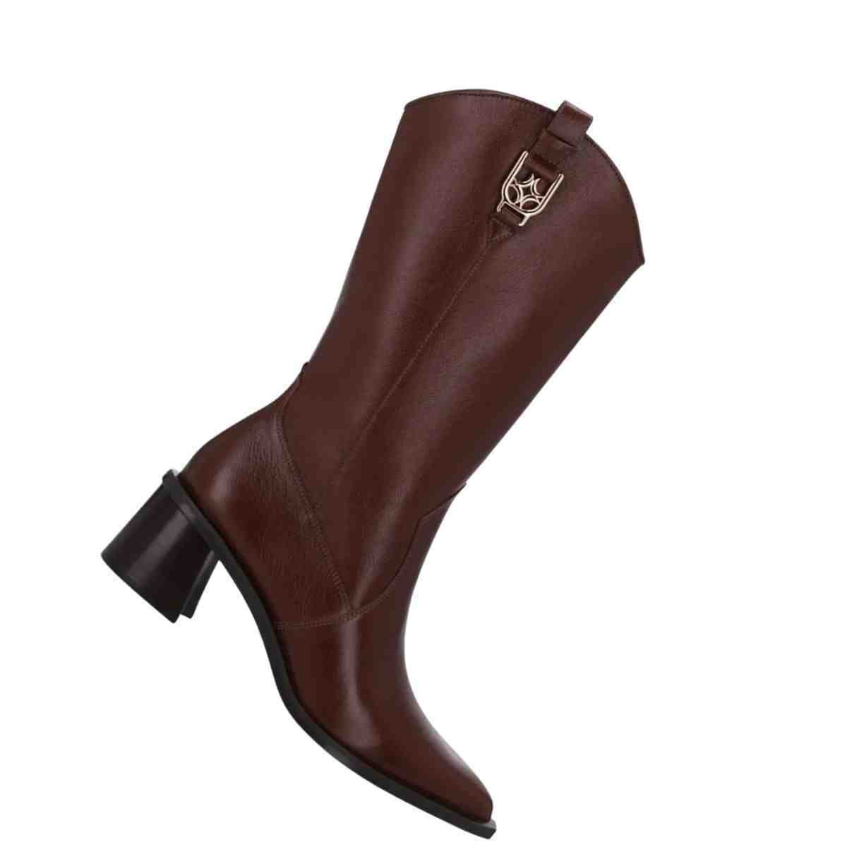 Bota Feminina Cano Alto Luz Da Lua Atacama Trufa Marrom 7
