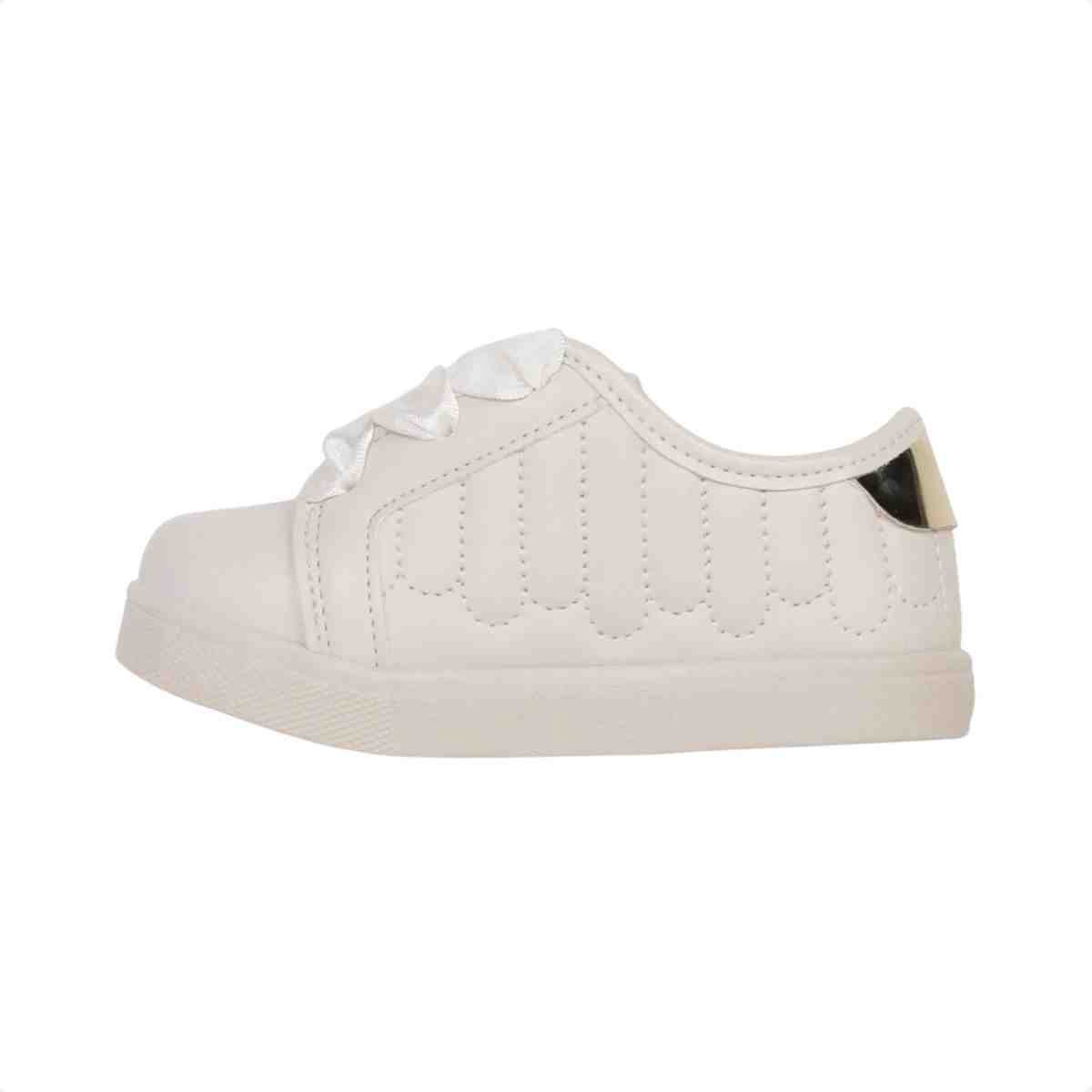 Tenis Casual Bebe Molekinha Branco Off White 3