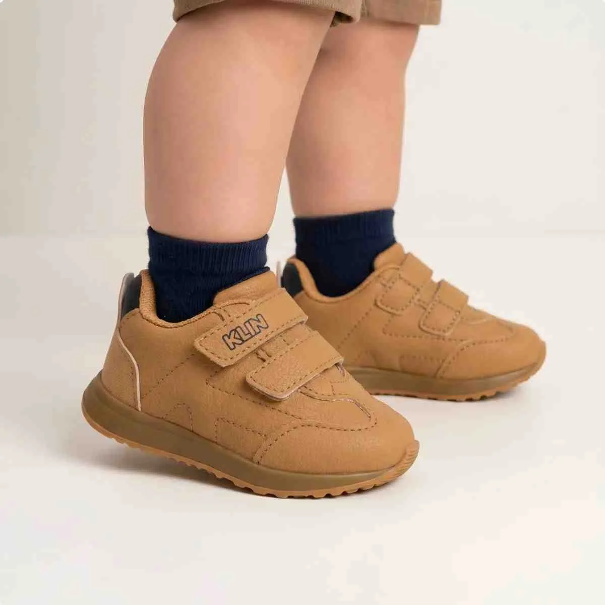 Tenis Casual Bebe Klin Marrom Marrom 2
