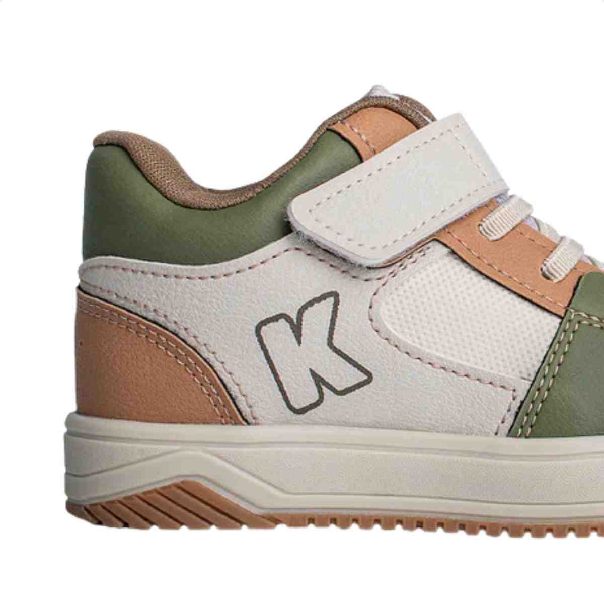 Tenis Casual Bebe Kidy Verde E Marrom Off White/Verde Militar 6