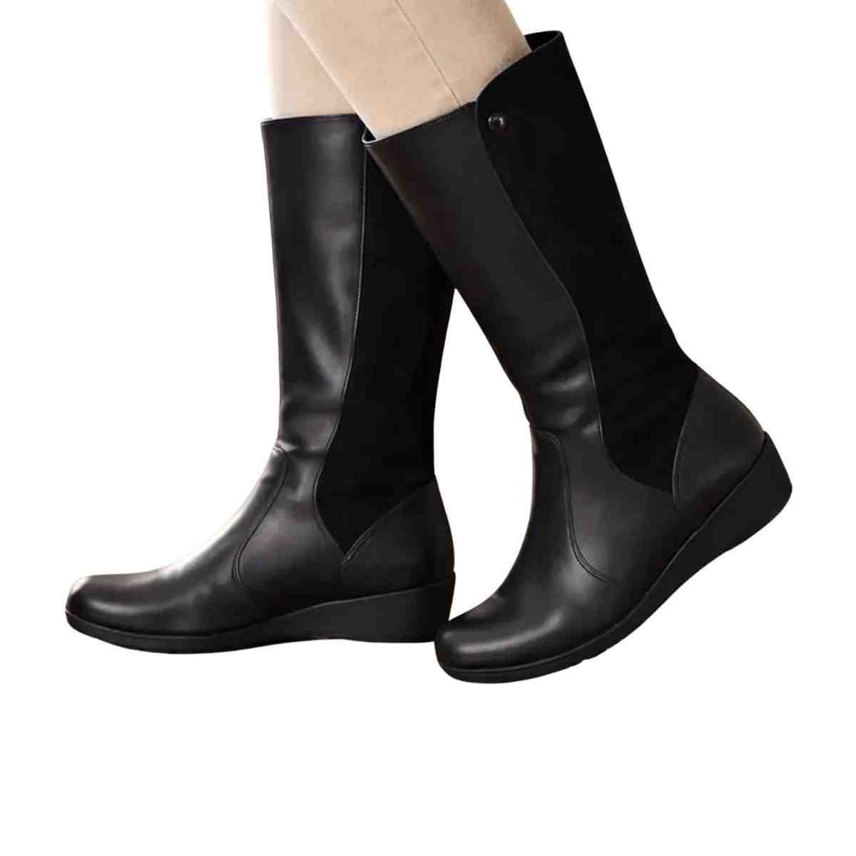 Bota Feminina Cano Alto Joanete Maxi Piccadilly Preta Preto 4