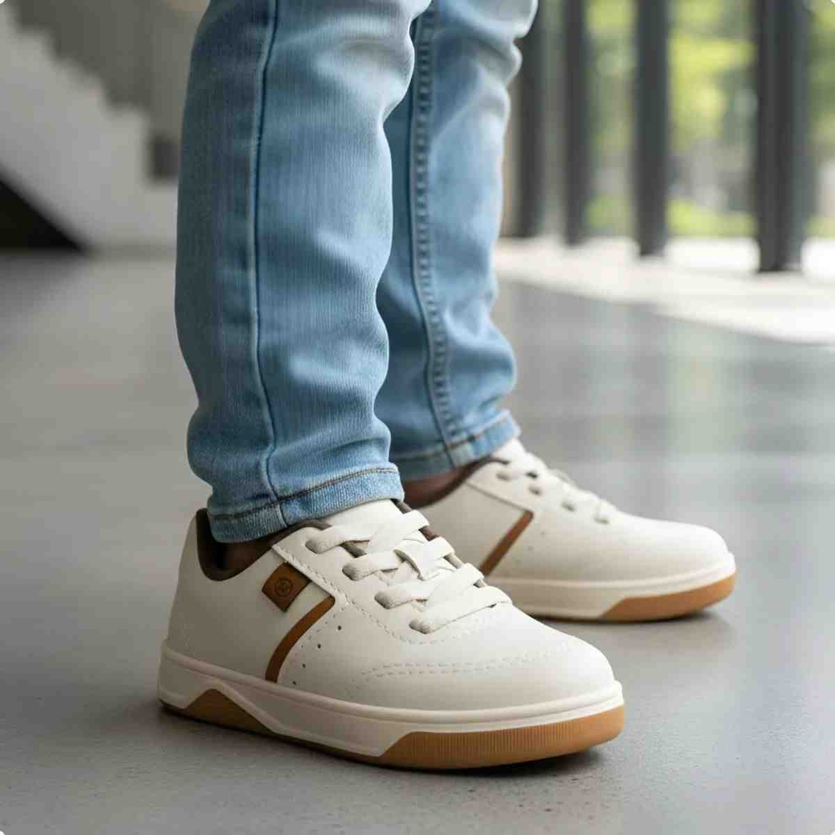 Sapatenis Bebe Molekinho Branco Branco/Camel 2