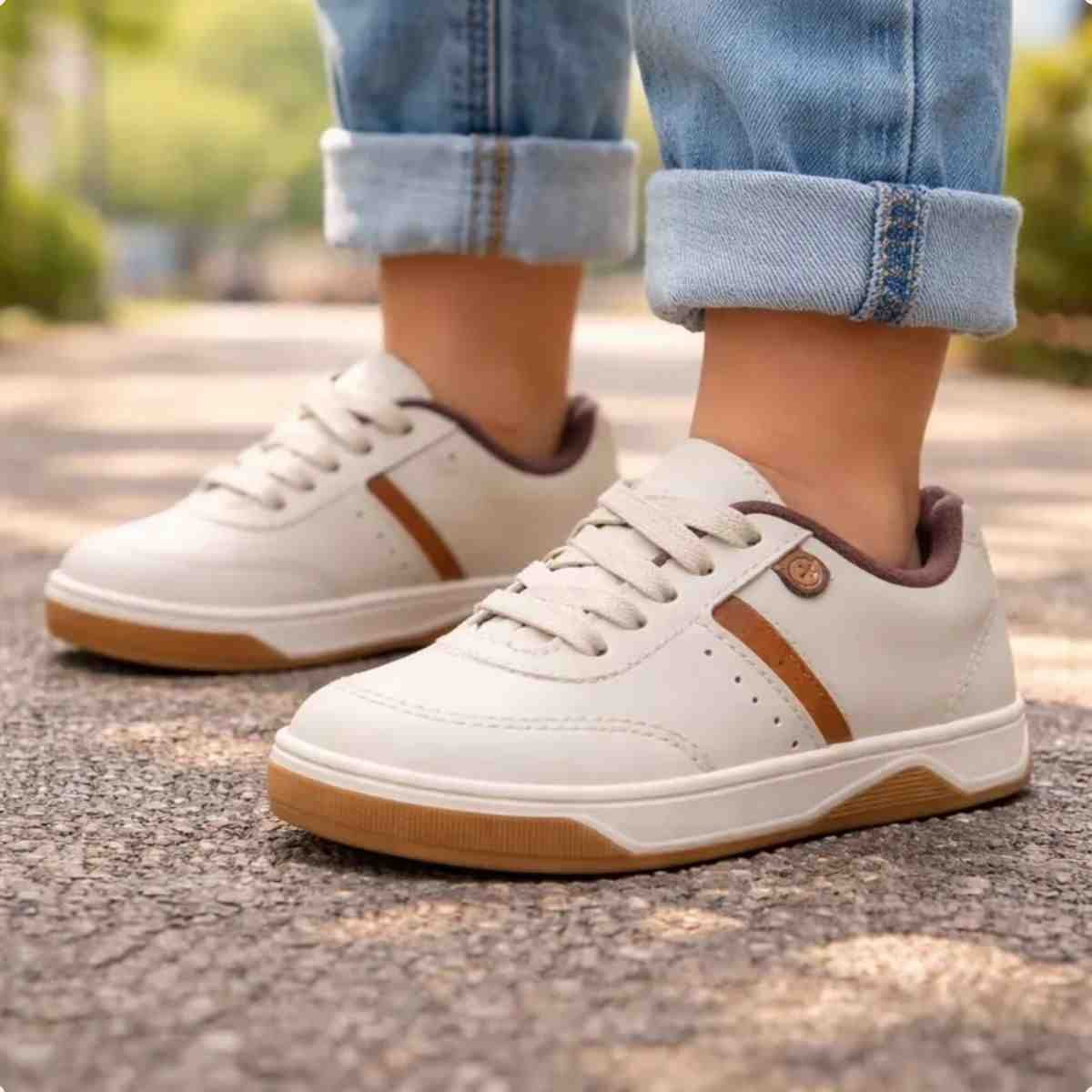 Sapatenis Bebe Molekinho Branco Branco/Camel 3