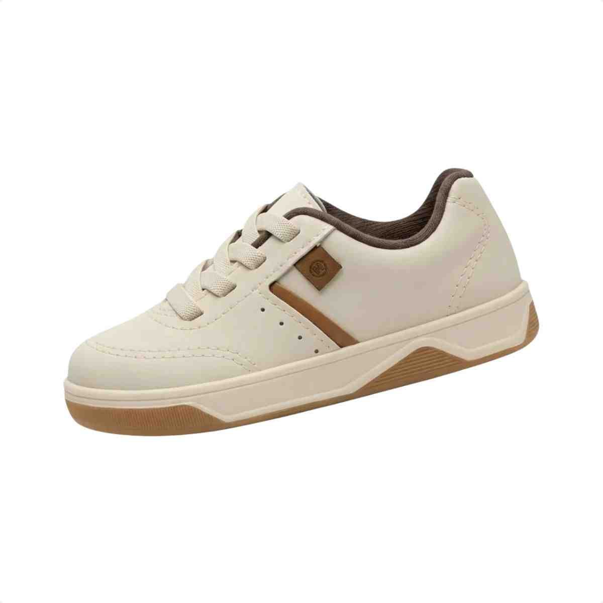 Sapatenis Bebe Molekinho Branco Branco/Camel 5