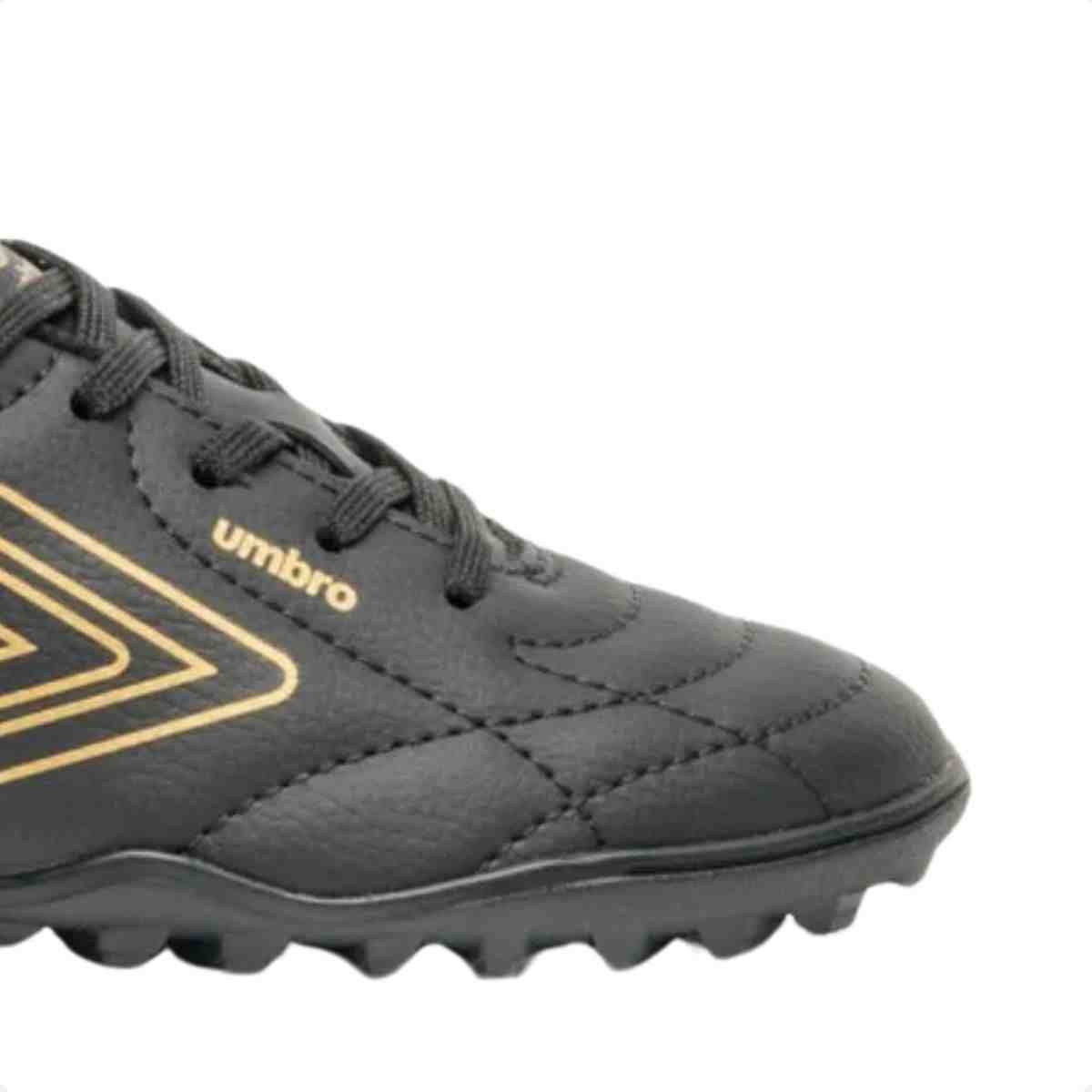 Chuteira Society Infantil Umbro Class Footballer Jr Preto Preto/Dourado 7