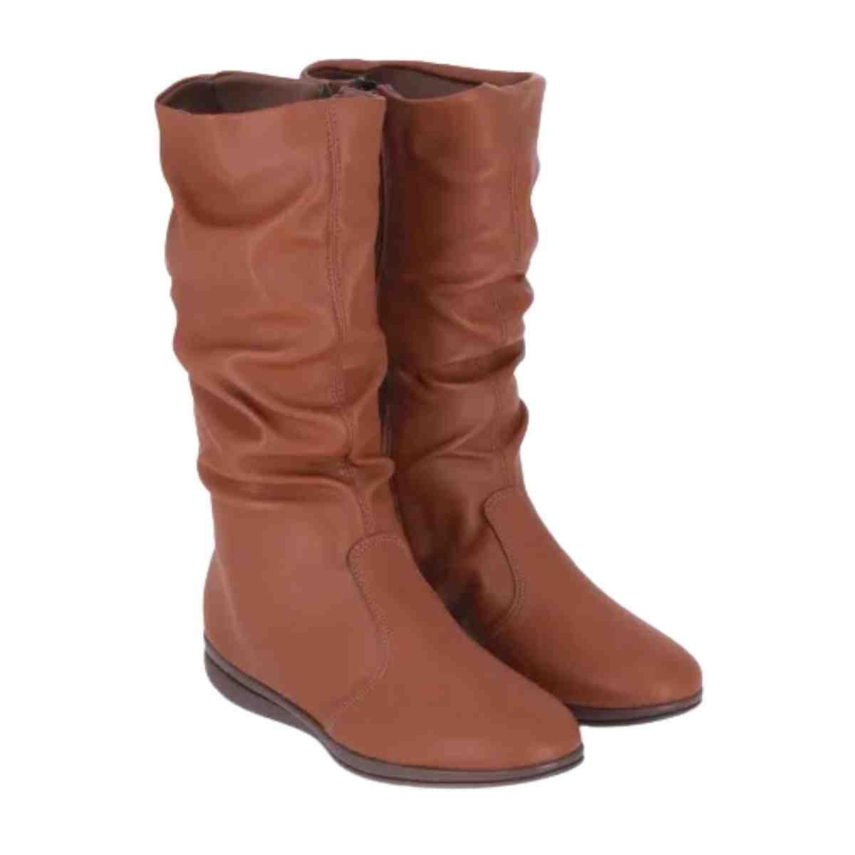 Bota Feminina Anabela Cano Médio Piccadilly Marrom Marrom 2