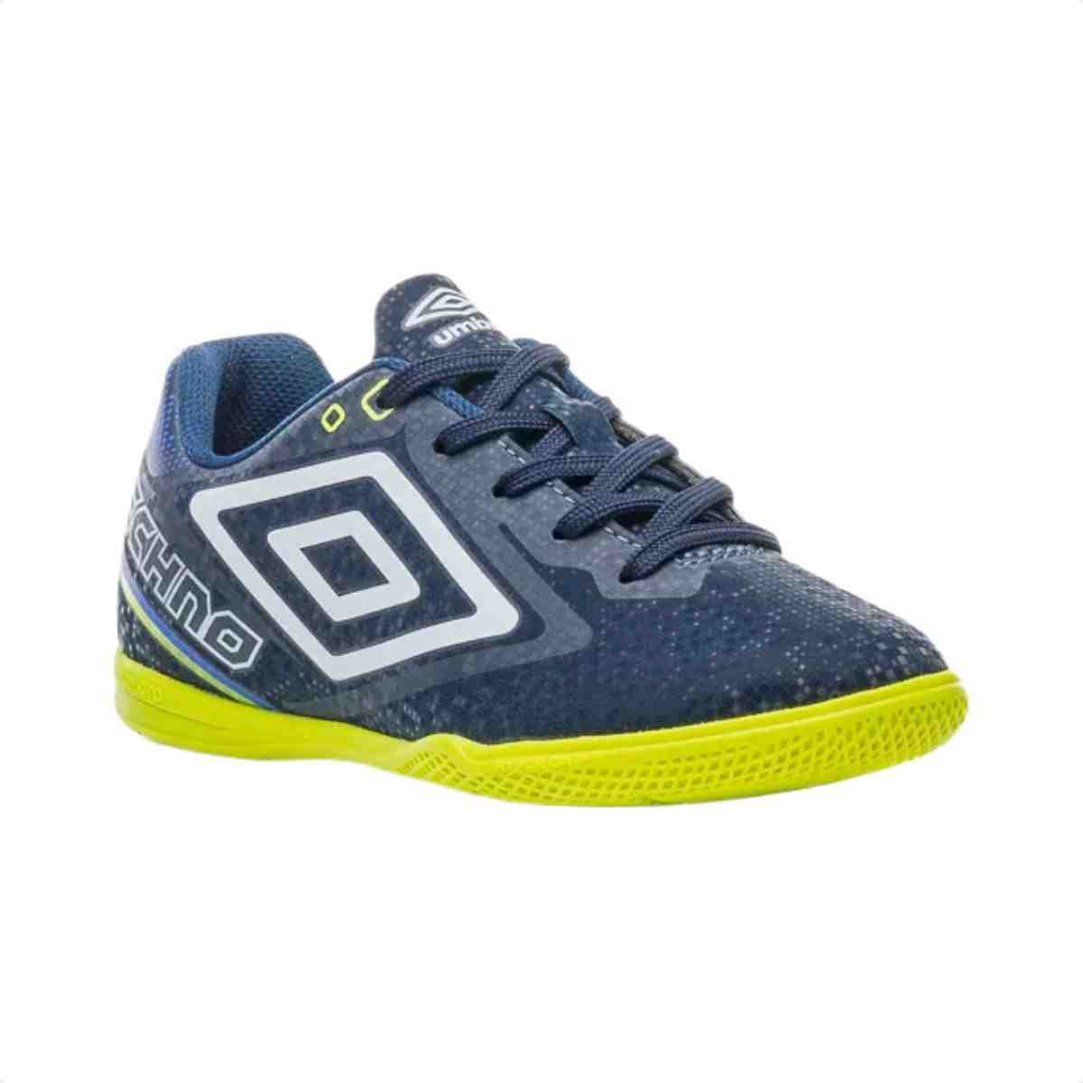 Chuteira Indoor Infantil Umbro Techno Ii Jr Preto Cinza 2