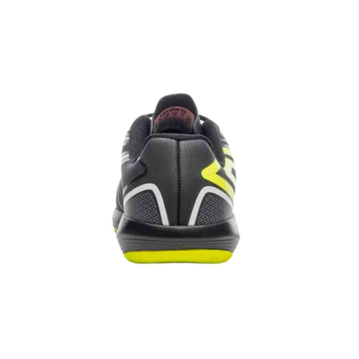 Chuteira Indoor Infantil Umbro Pro 5 Jr Preto Preto/Verde Limão 4