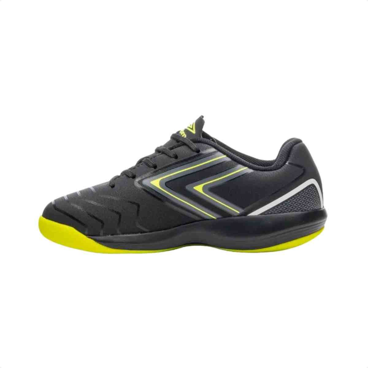 Chuteira Indoor Infantil Umbro Pro 5 Jr Preto Preto/Verde Limão 5