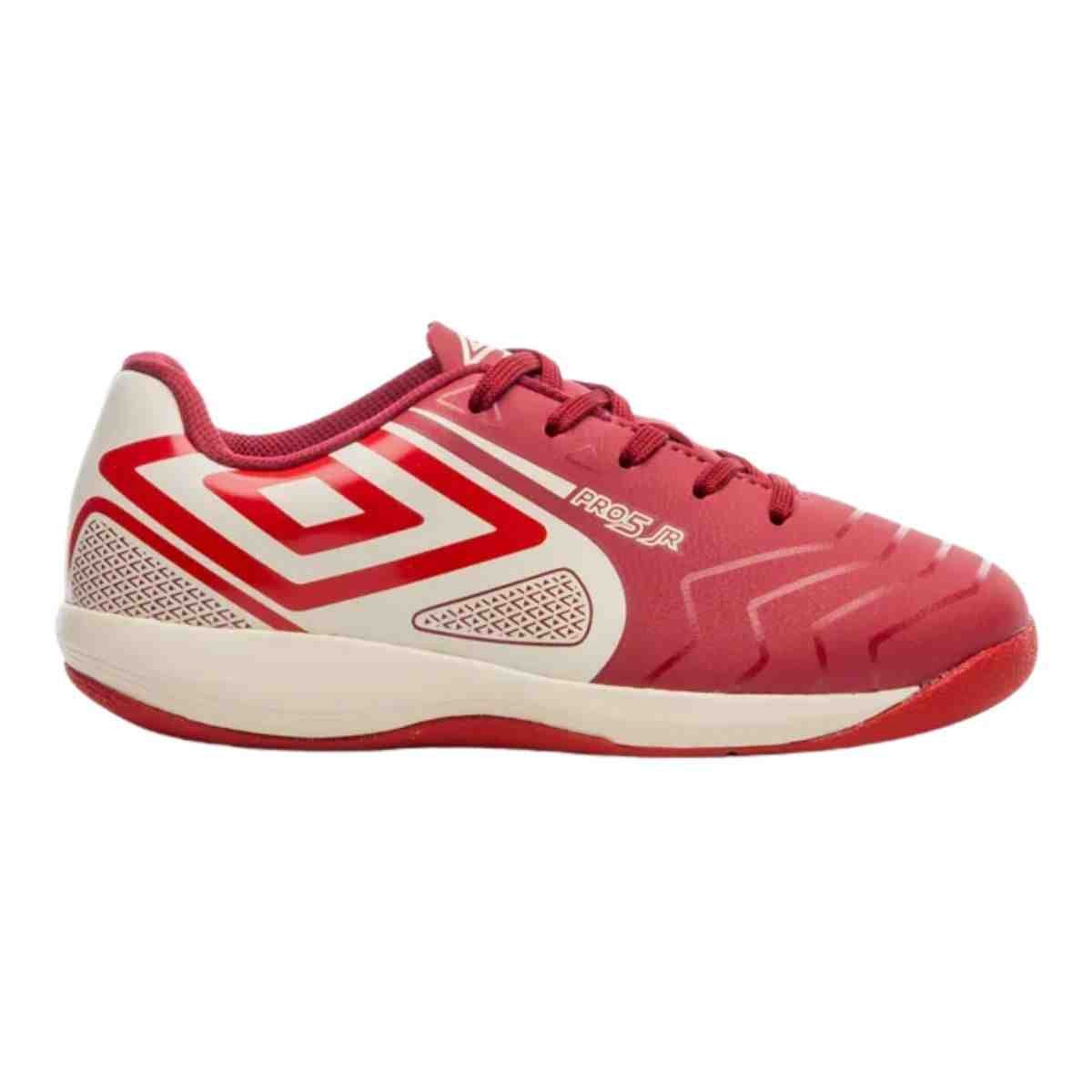 Chuteira Indoor Infantil Umbro Pro 5 Jr Vermelho