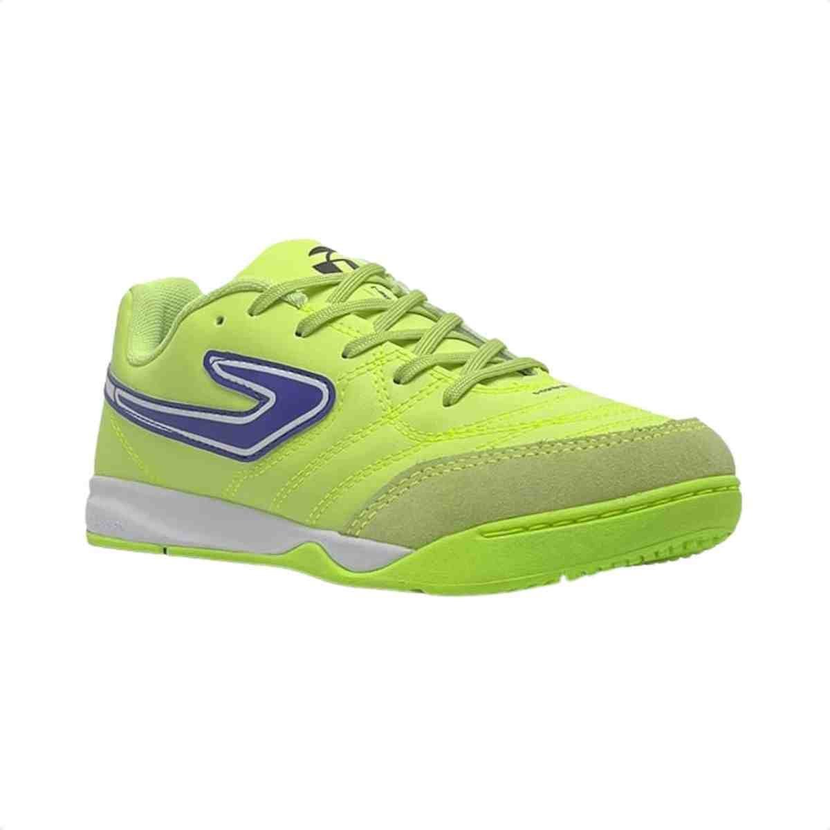 Chuteira Indoor Infantil Topper Maestro Club V Verde Verde/Roxo 2