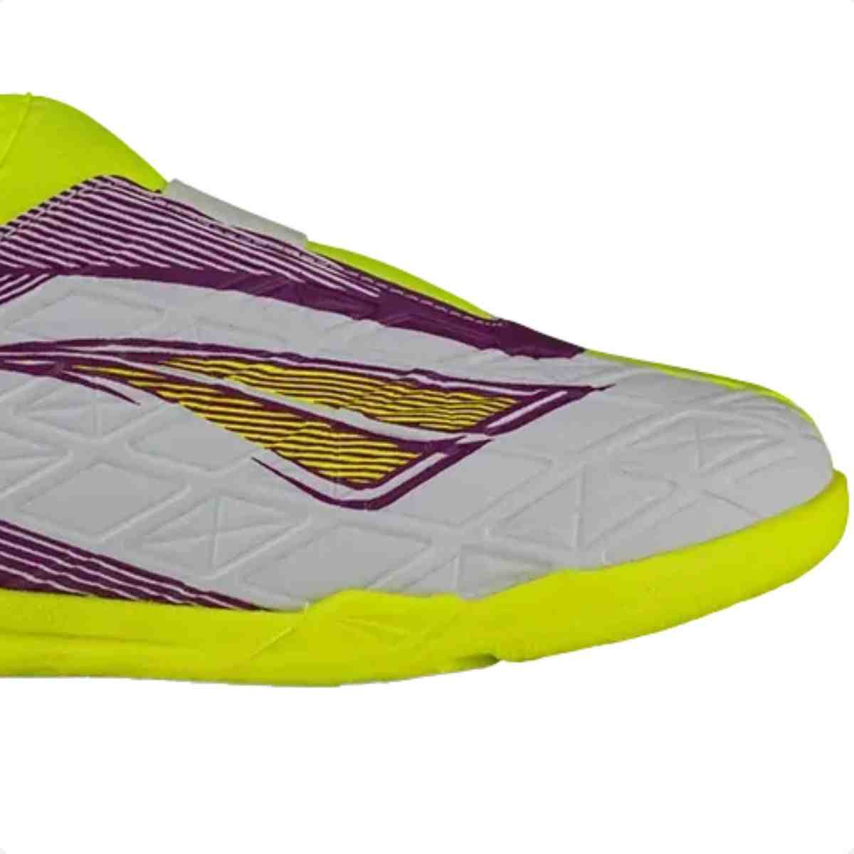 Chuteira Indoor Infantil Penalty Rx Lock Amarelo E Roxo Branco/Amarelo 7