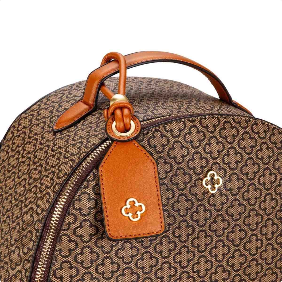 Bolsa Mochila Feminina Capodarte Caramelo Marrom 3