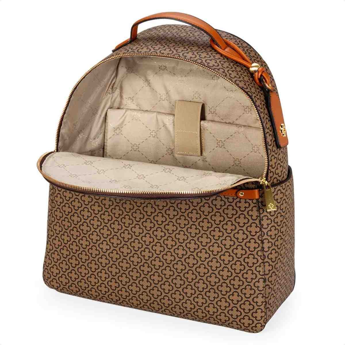Bolsa Mochila Feminina Capodarte Caramelo Marrom 5