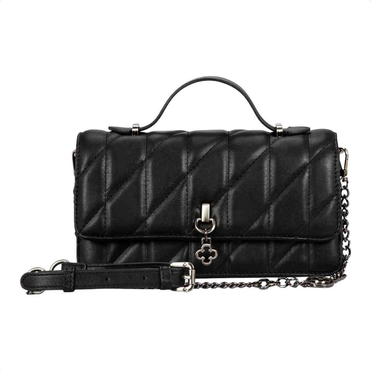 Bolsa Tiracolo Feminino Capodarte Preto Preto 3