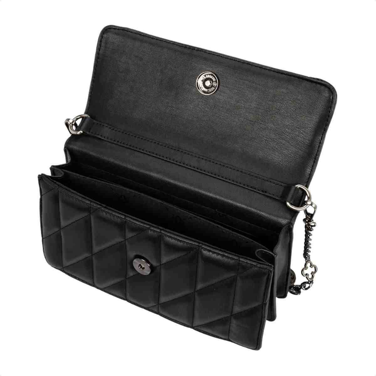 Bolsa Tiracolo Feminino Capodarte Preto Preto 7