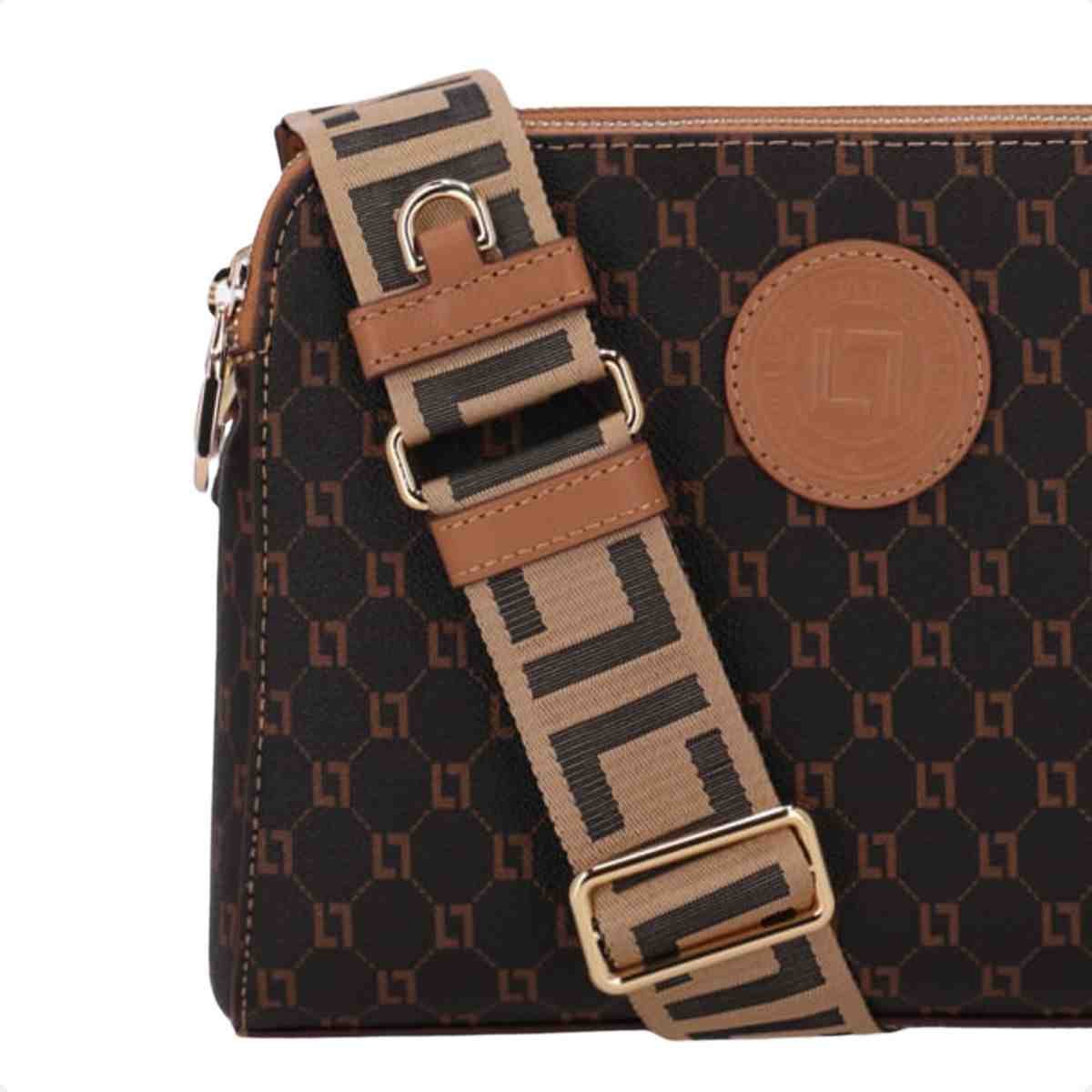 Bolsa Tiracolo Feminino Luz Da Lua Bella Mocca Mocca 7