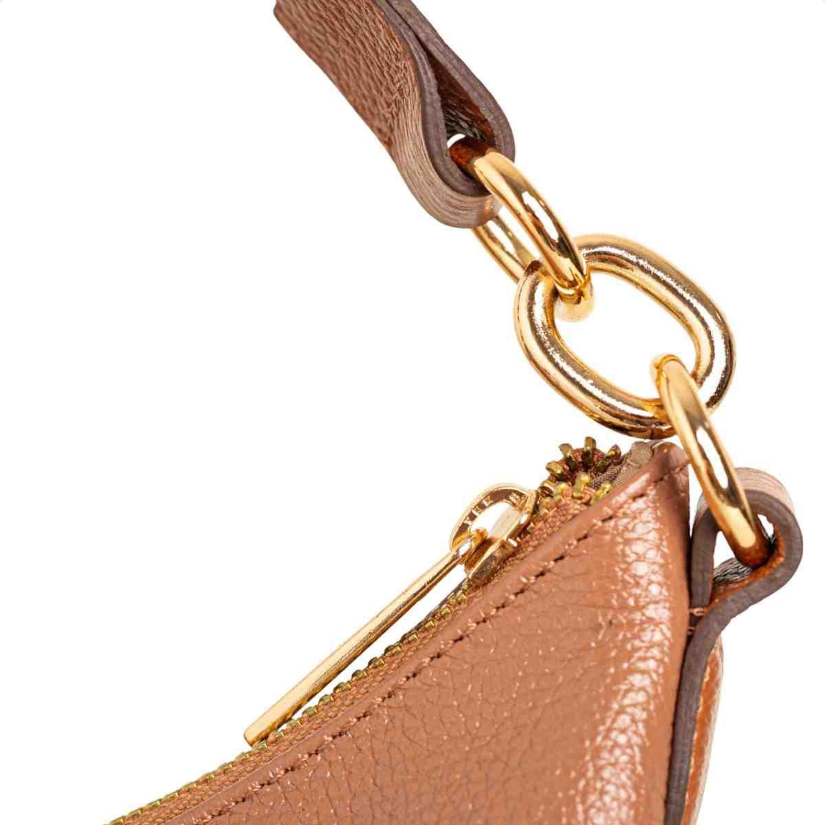 Bolsa Feminina Dm Transversal Couro Grande Macia Bege 6