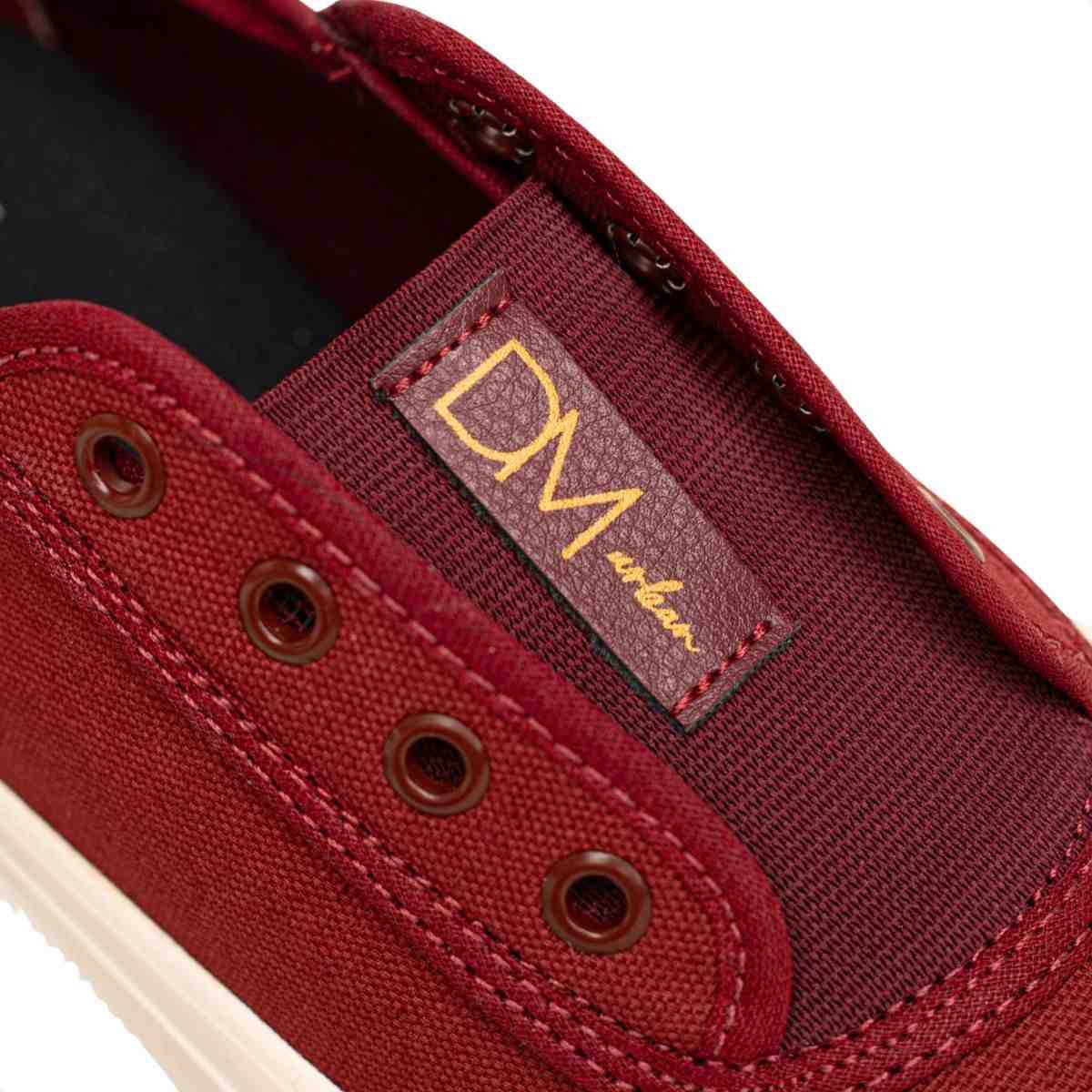 Tênis Feminino Dm Urban Slip On Vinho Vermelho/Off White 3
