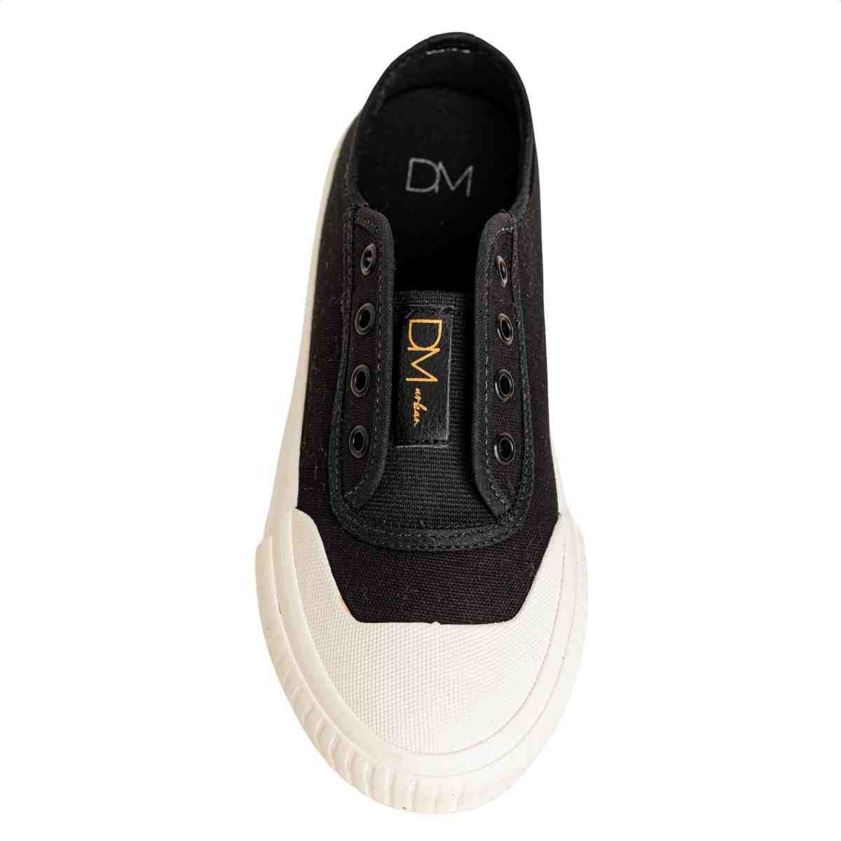 Tênis Feminino Dm Urban Slip On Preto Preto/Off White 6