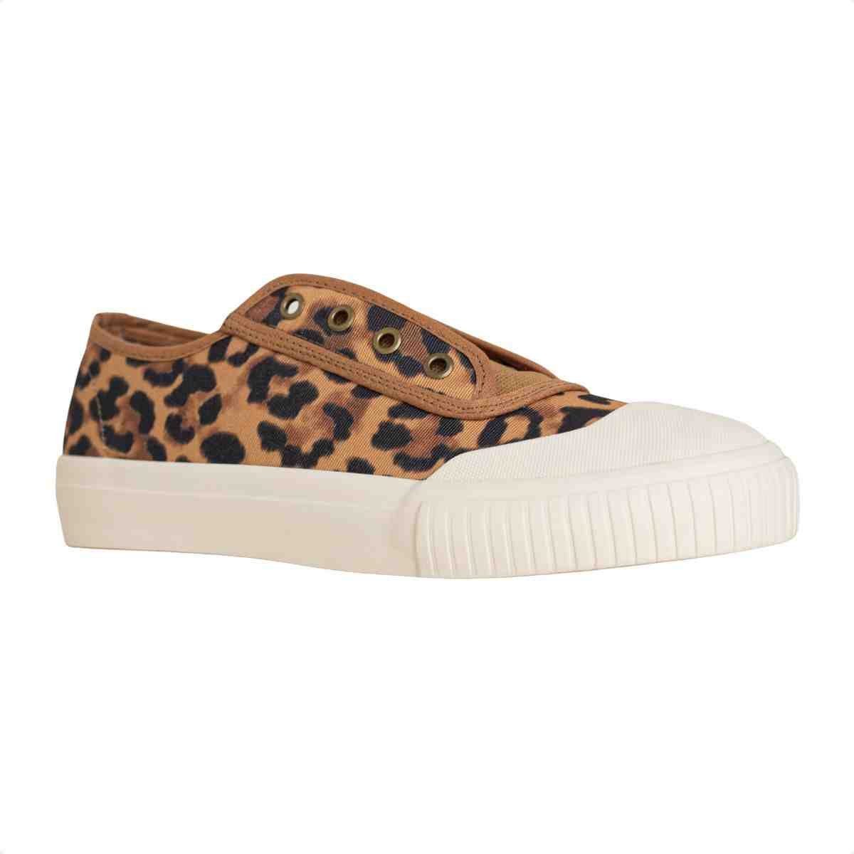 Tênis Feminino Dm Urban Slip On Animal Print Onca/Off White 2