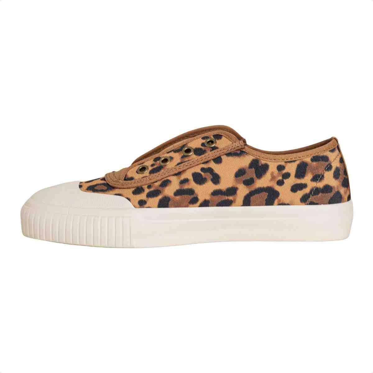 Tênis Feminino Dm Urban Slip On Animal Print Onca/Off White 5