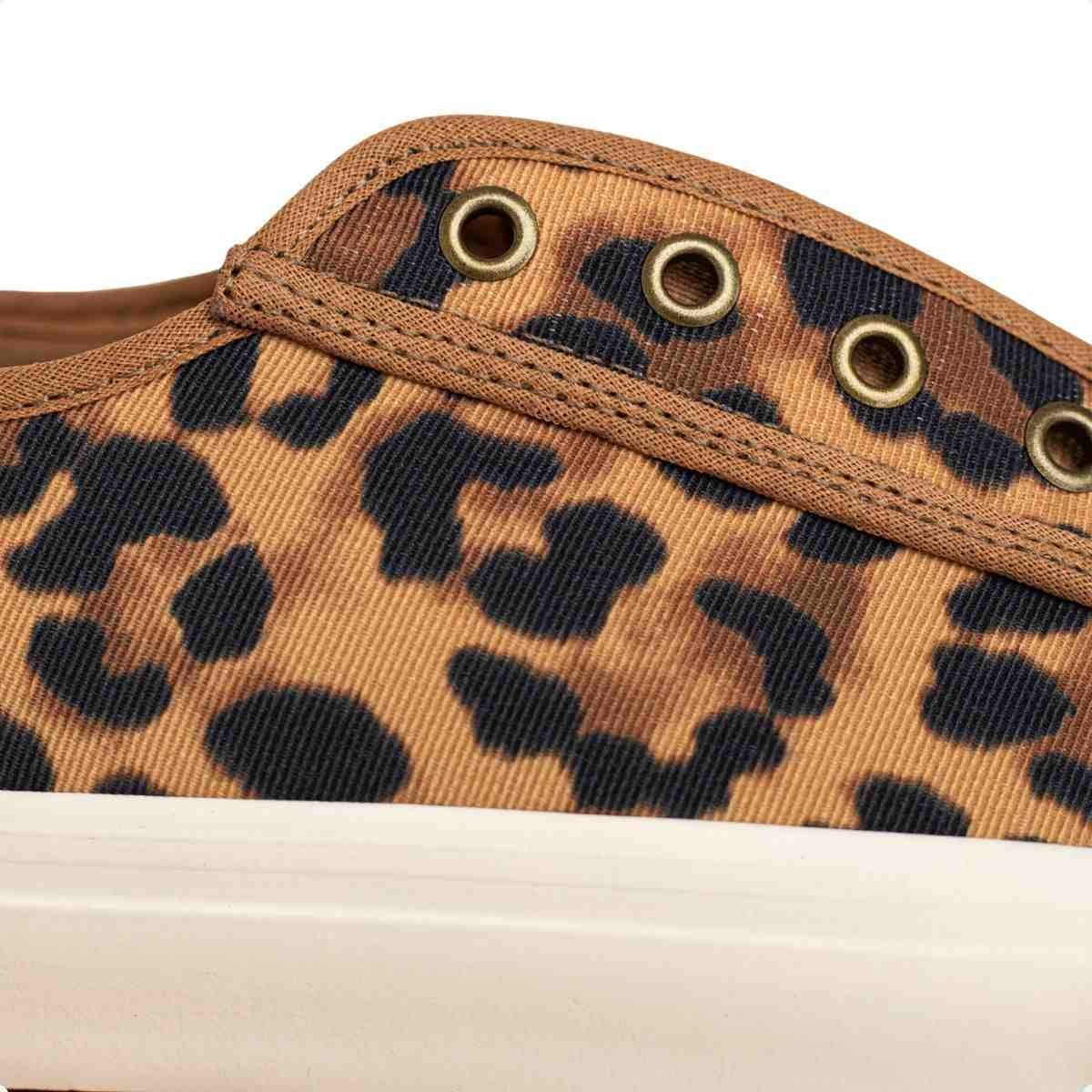 Tênis Feminino Dm Urban Slip On Animal Print Onca/Off White 7