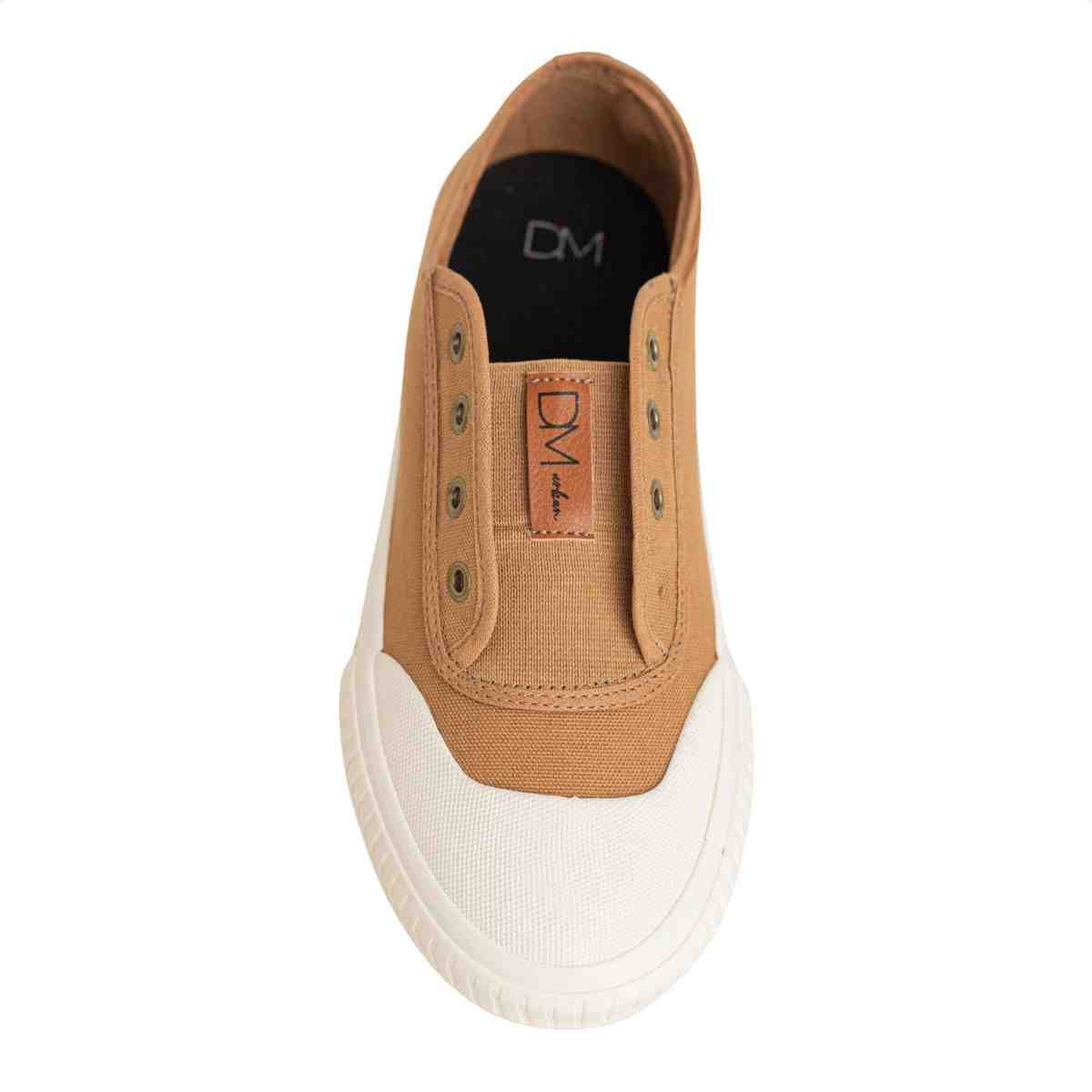 Tênis Feminino Dm Urban Slip On Caramelo Caramelo/Off White 6