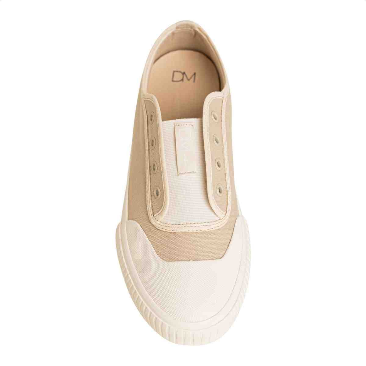 Tênis Feminino Dm Urban Slip On Palha Palha/Off White 6