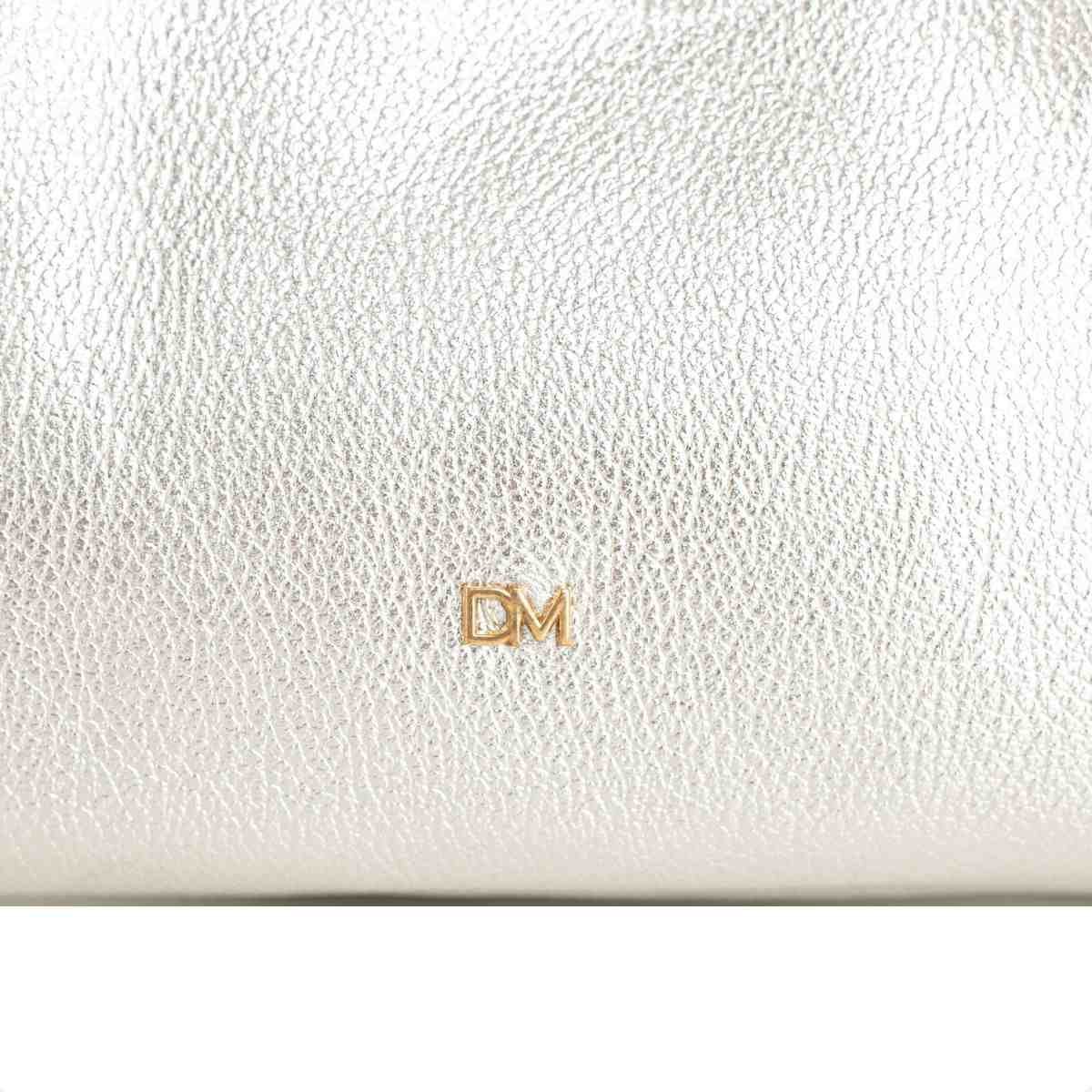 Bolsa Feminina Crossbody Transversal De Couro Prata Prata 3