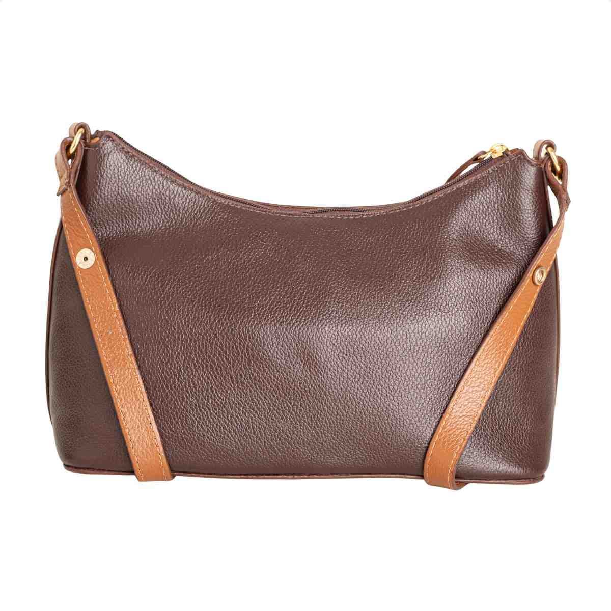 Bolsa Feminina Dm Transversal Crossbody De Couro Marrom 6